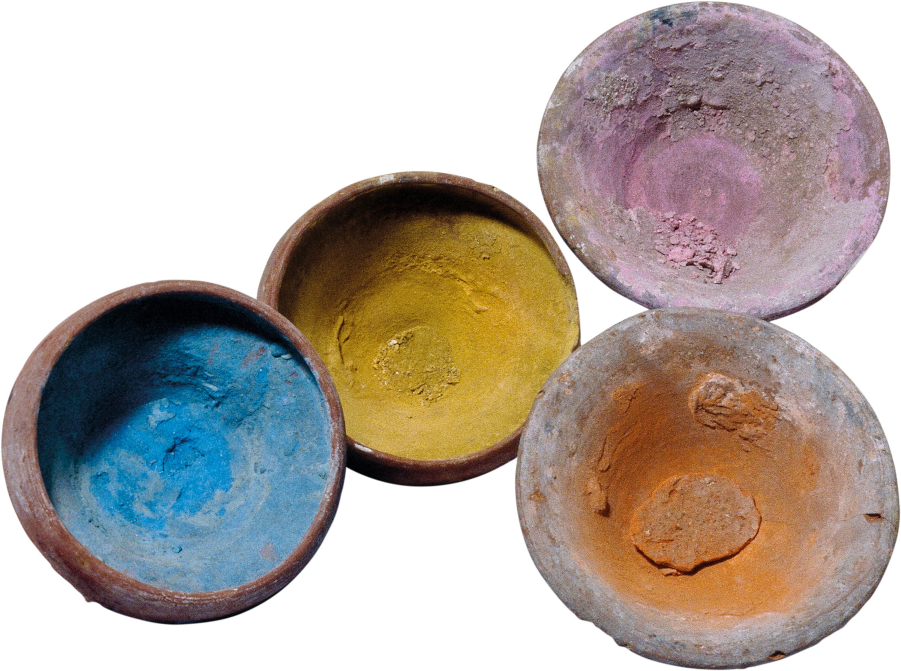 bowls of colored powders