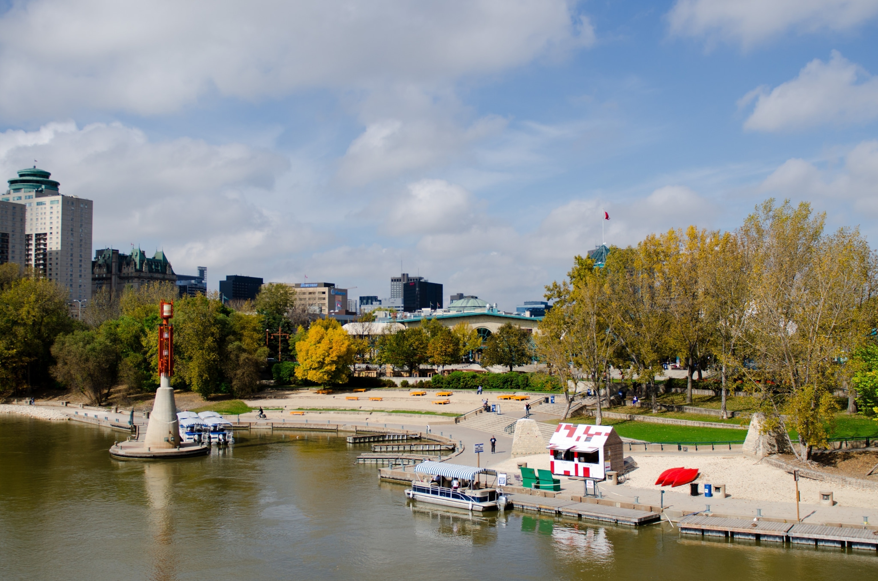 A view of The Forks in Winnipeg city, Manitoba