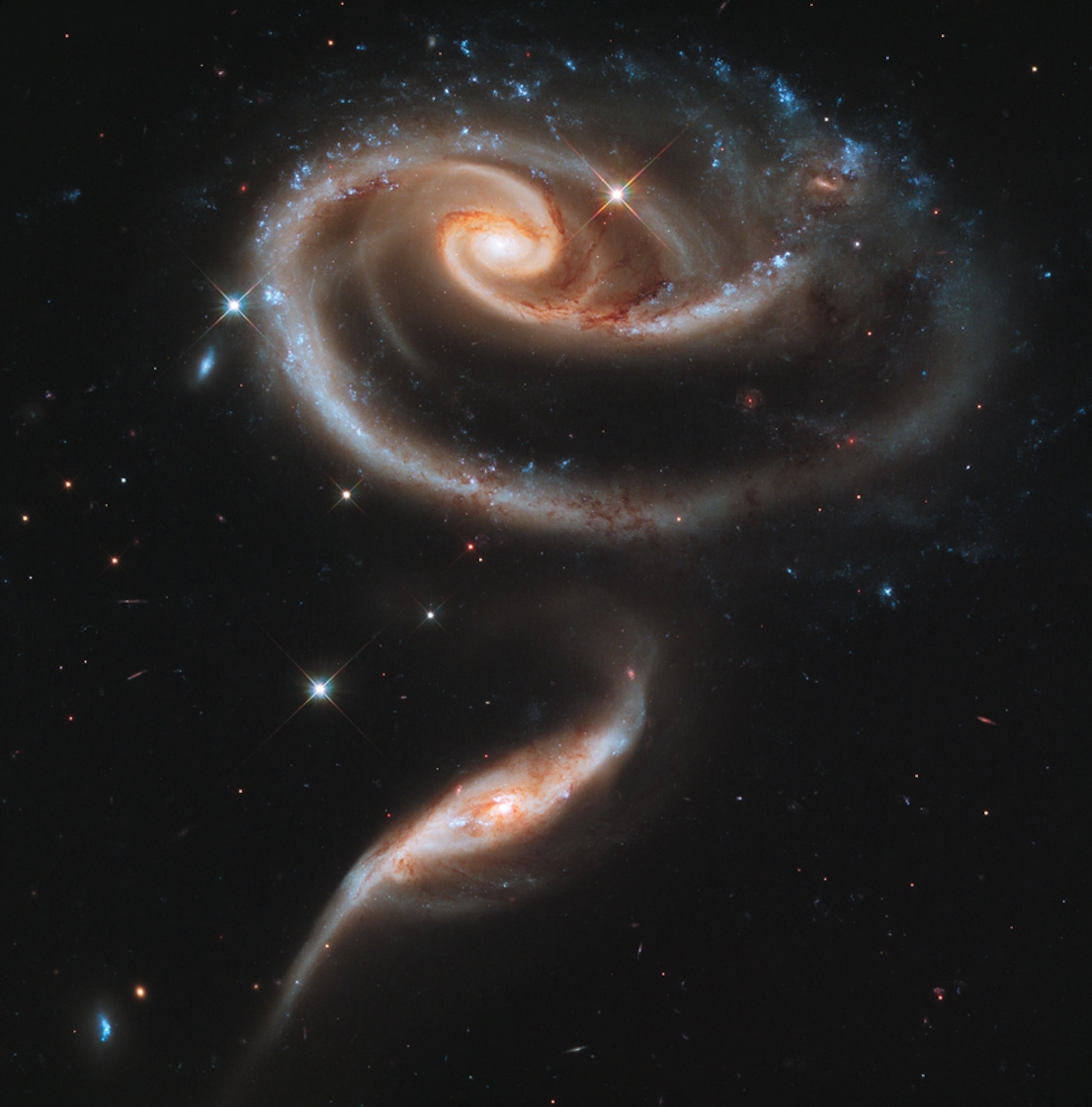 a pair of interacting galaxies