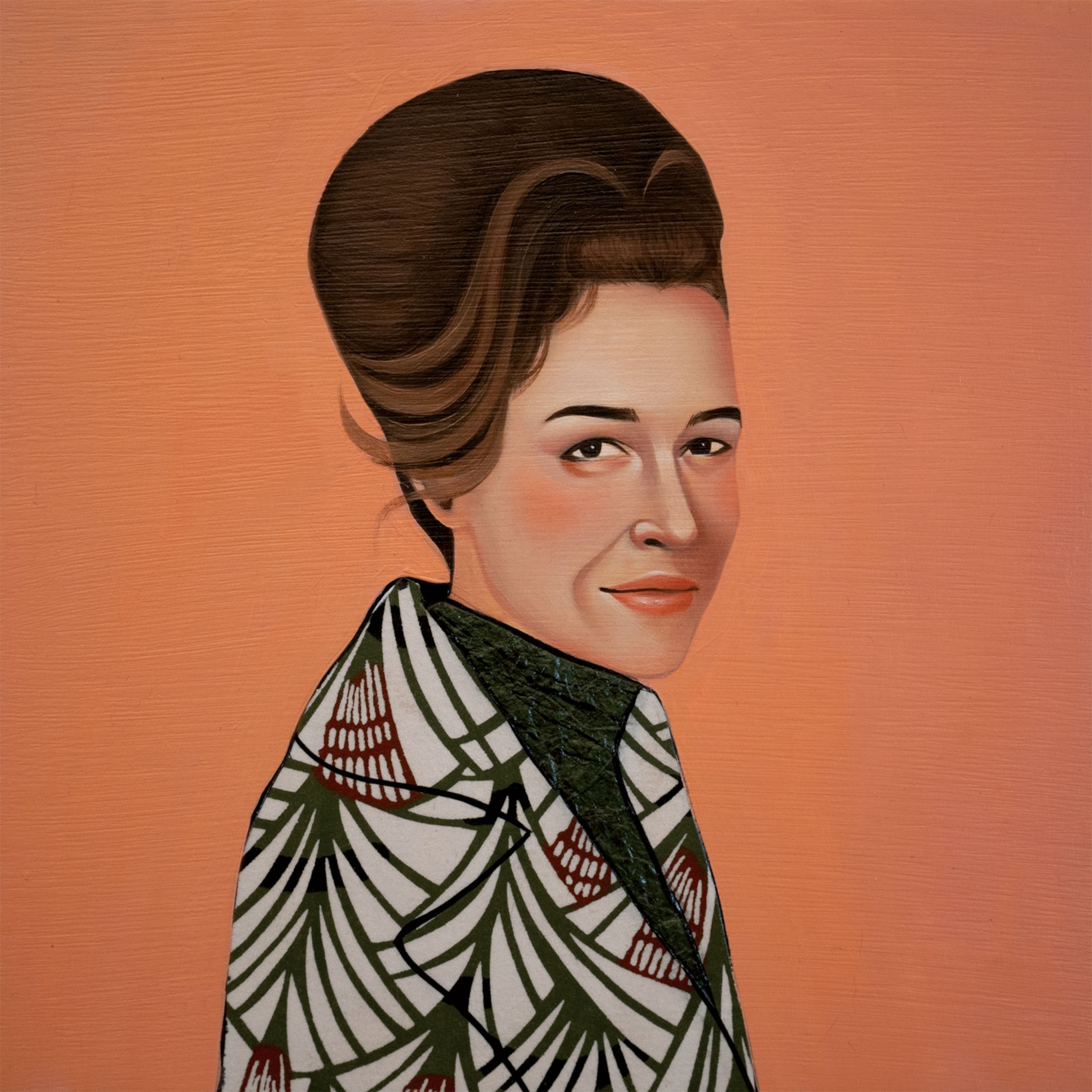 women with hi-tied hair.