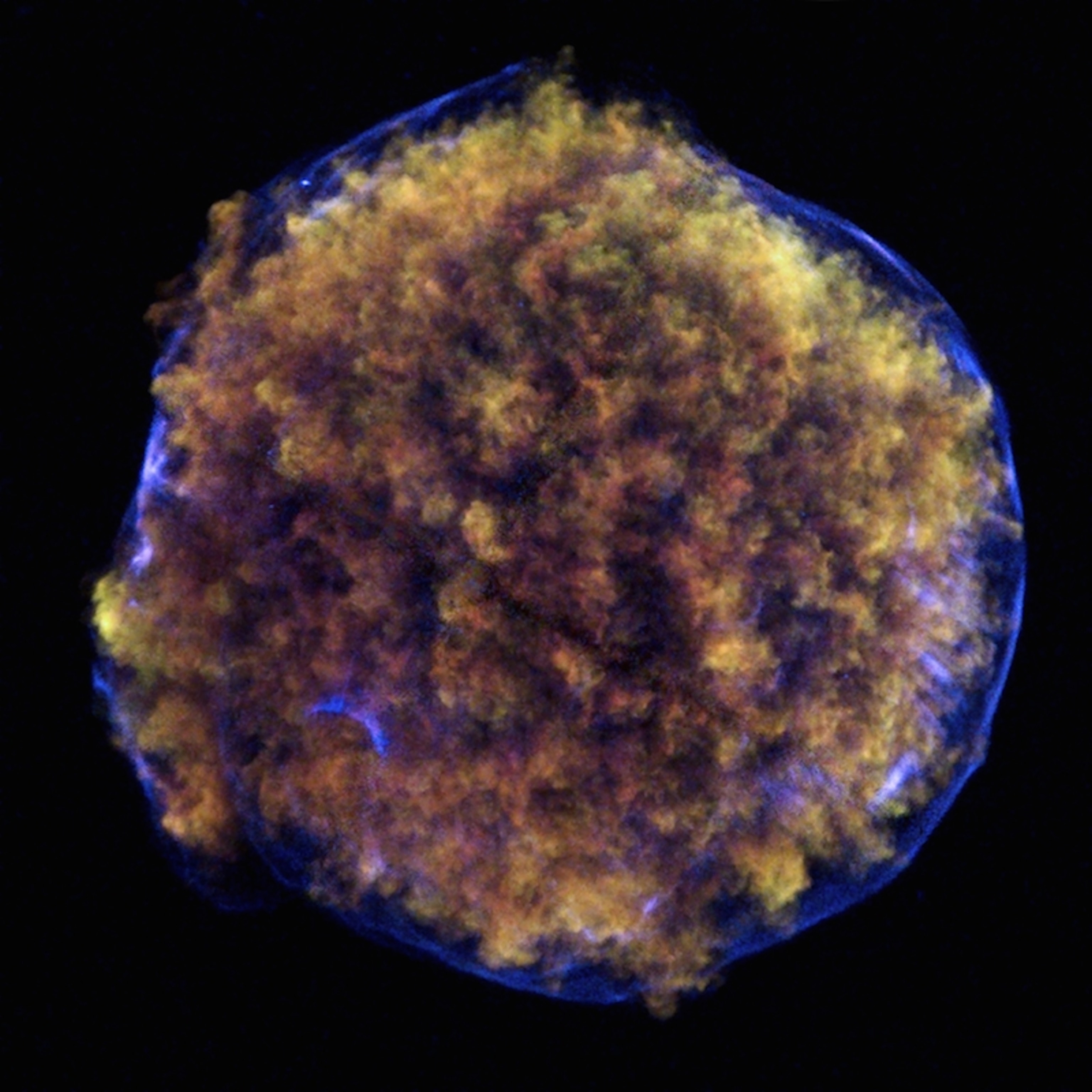 There's controversial evidence for the presence of an ex-companion star in Tycho's supernova remnant. The explosion happened in 1572. (NASA/CXC/Chinese Academy of Sciences/F. Lu)