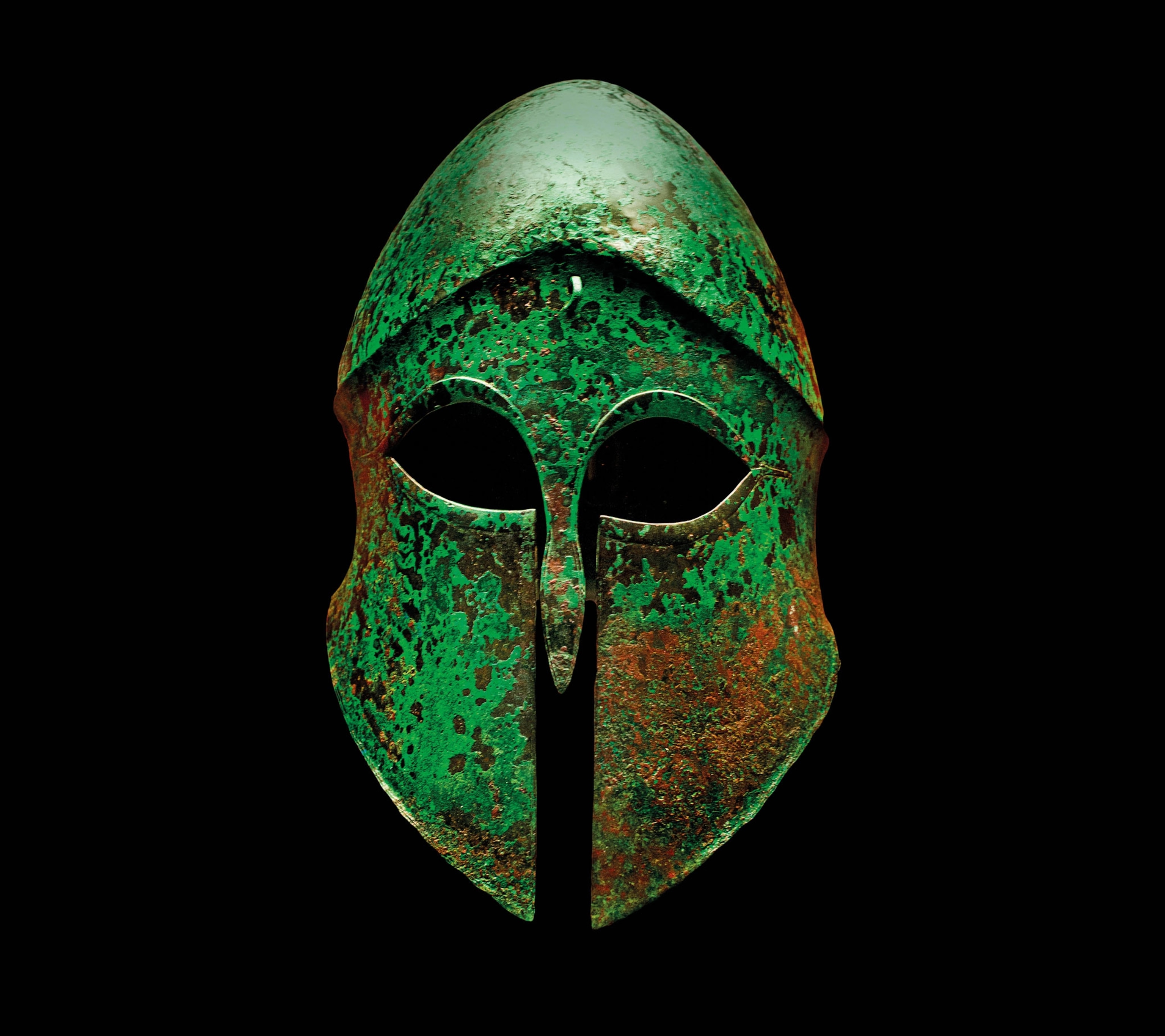 A green helmet