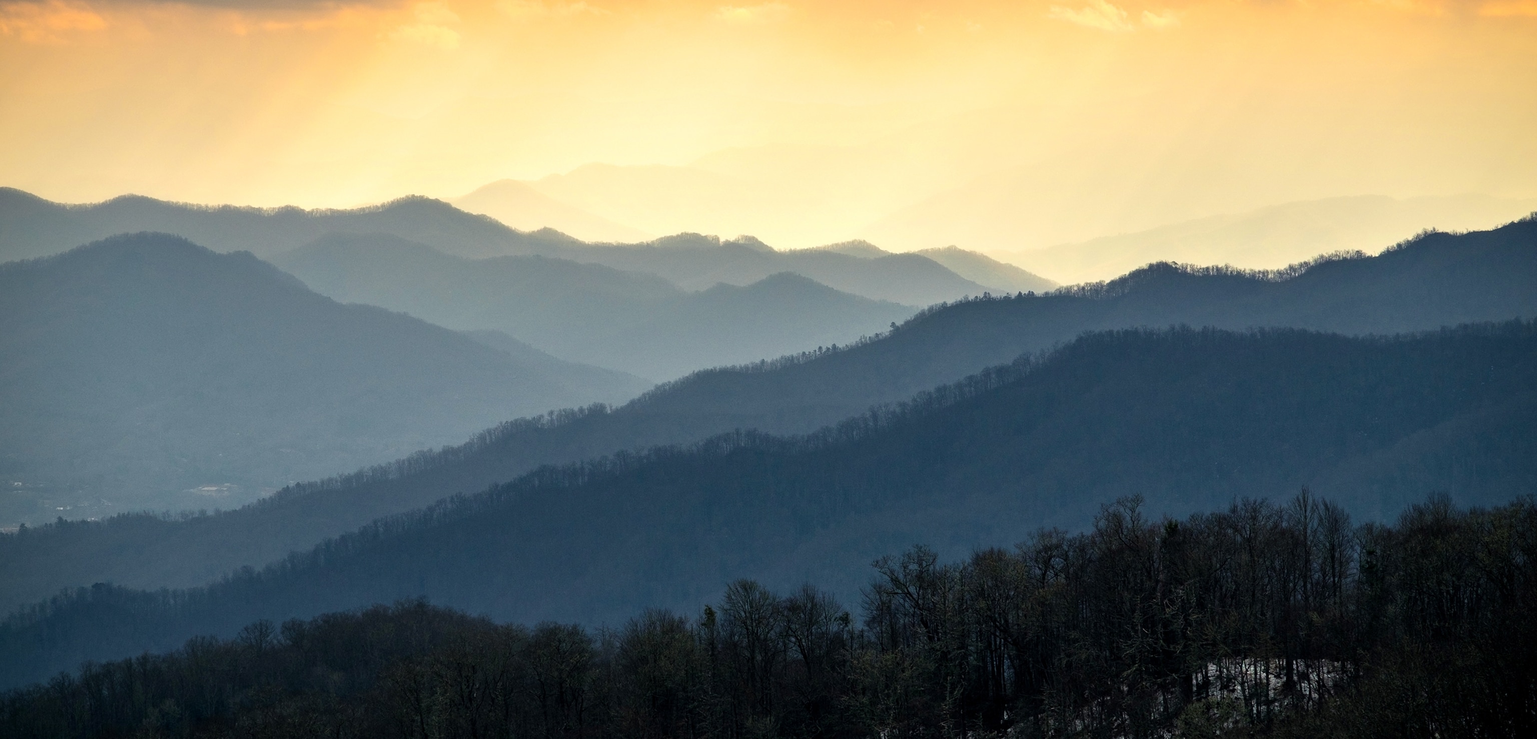 Sunset in the Great Smoky Mountains National Park