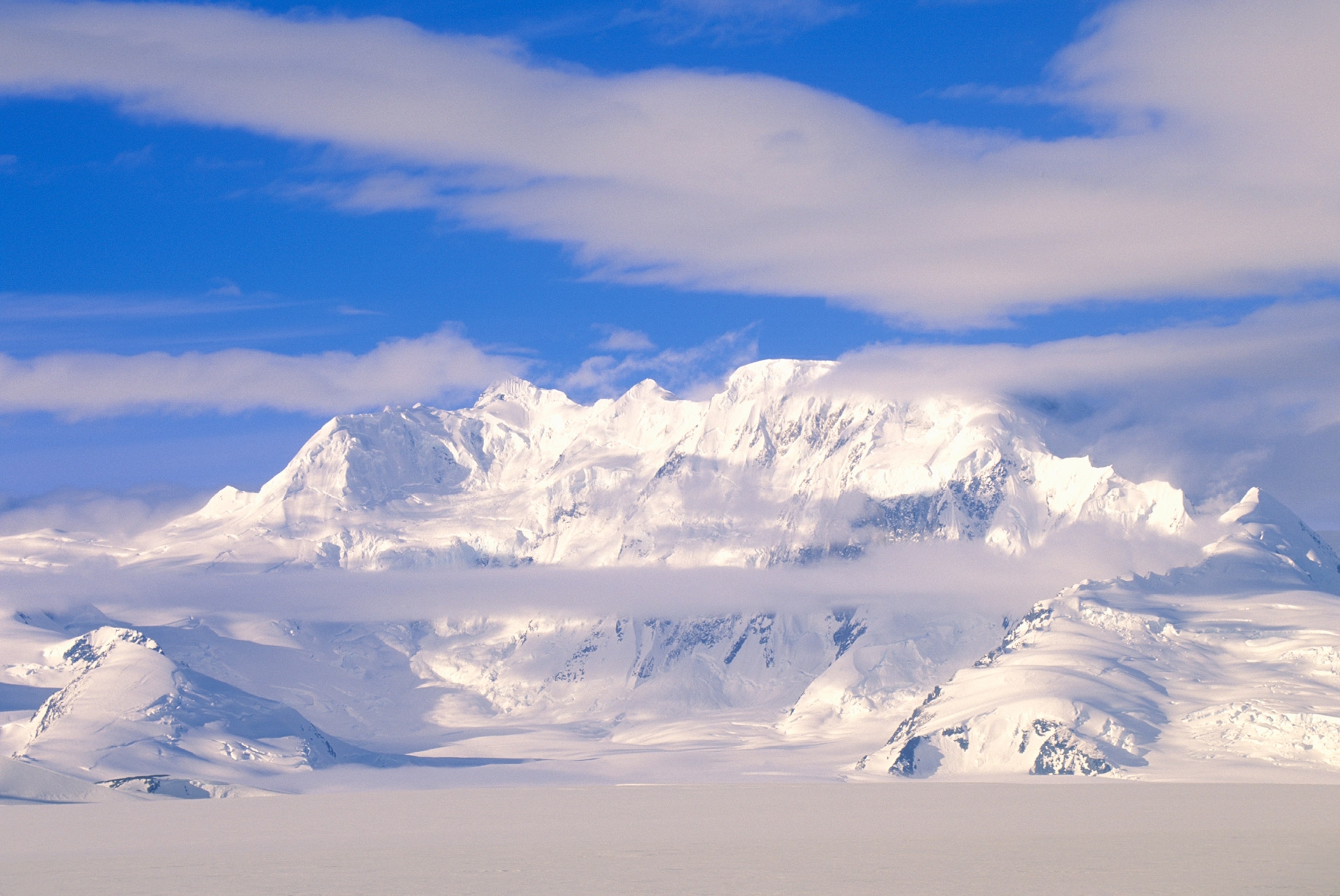 Mountain tops in St. Elias National Park and Preserve in Alaska