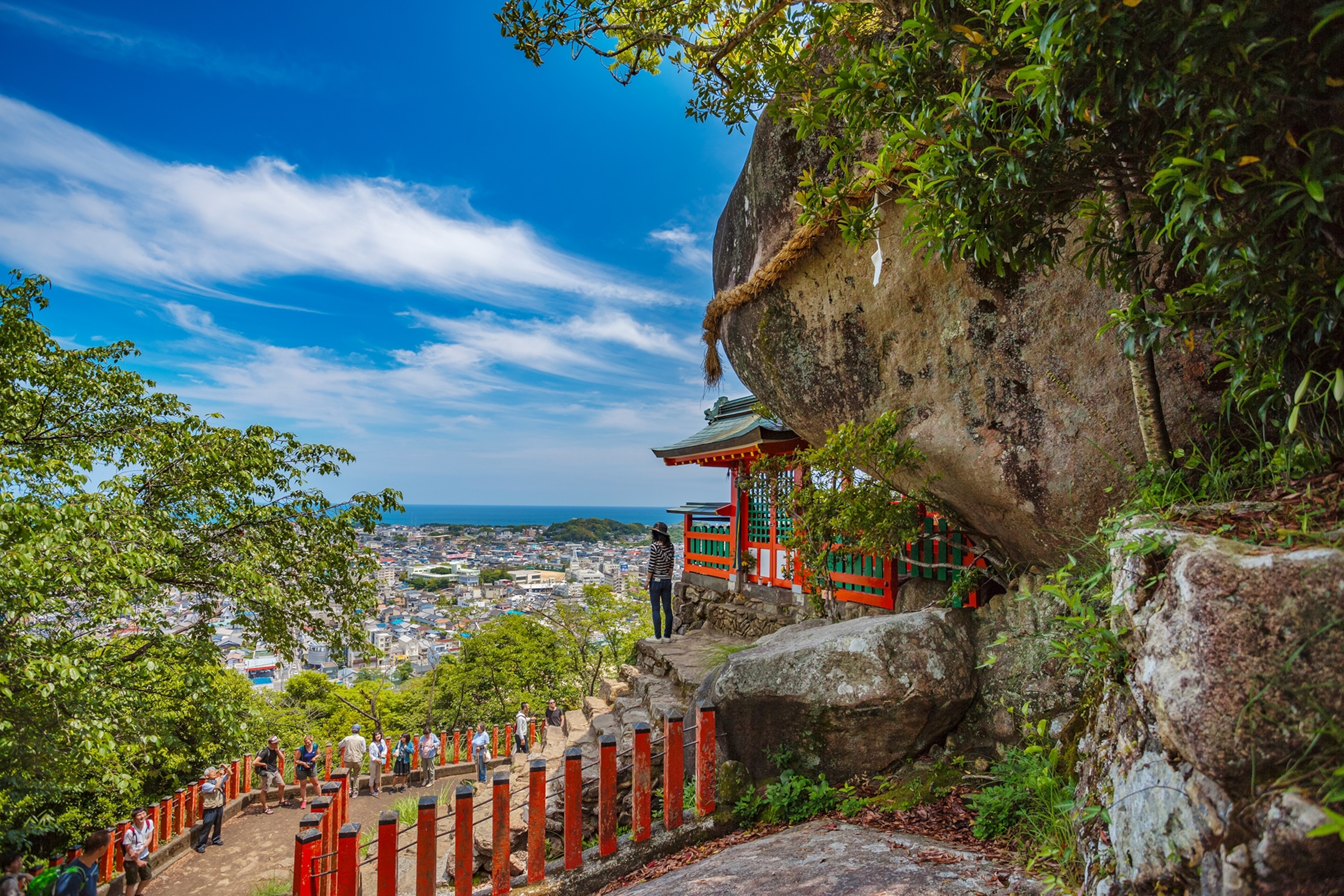 A view from the Kamikura jinja Shrine Kumano on the Kodo pilgrimage route.