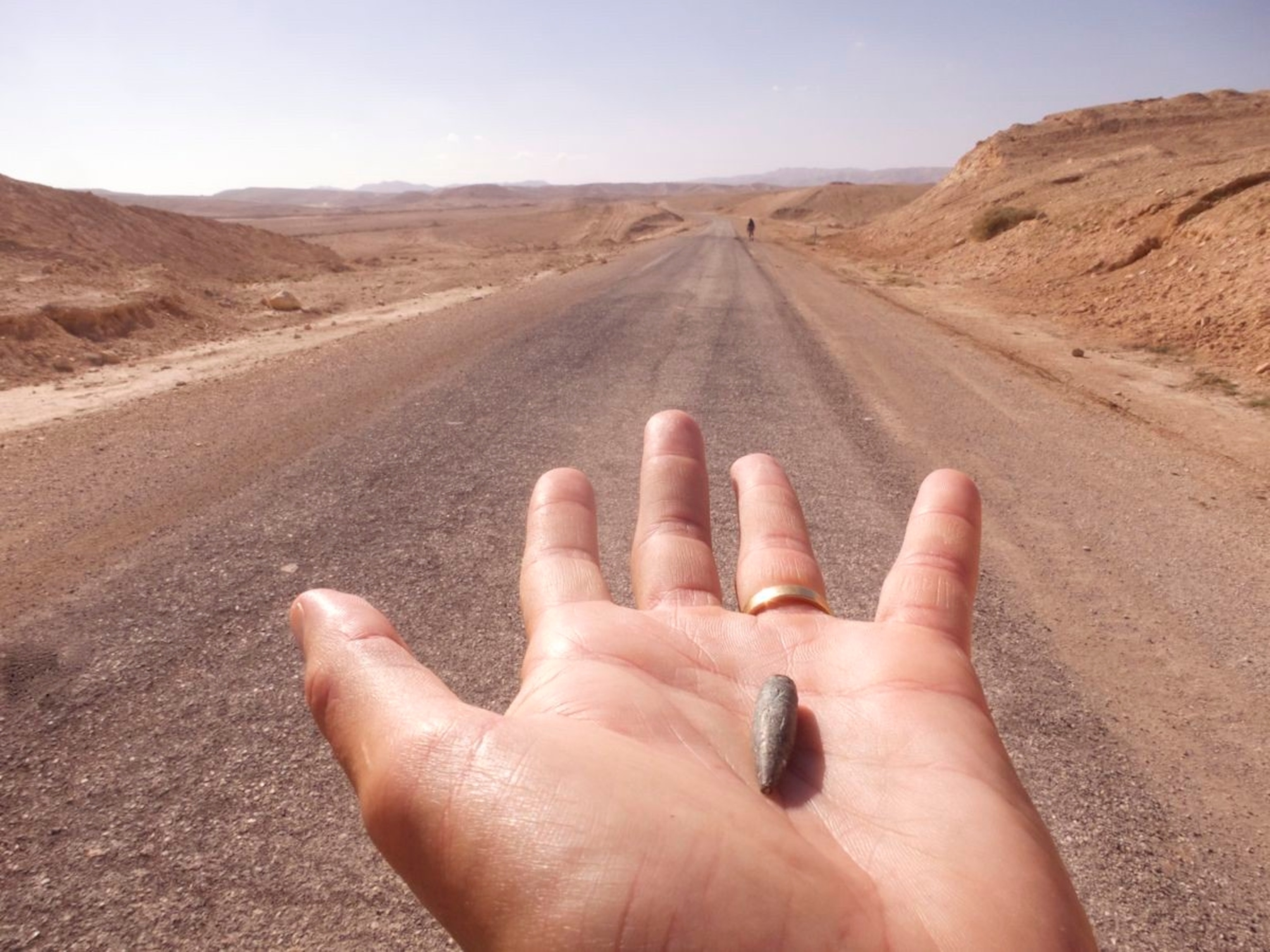 A spent bullet Paul Salopek picked up on the road to Bethlehem, in the West Bank.