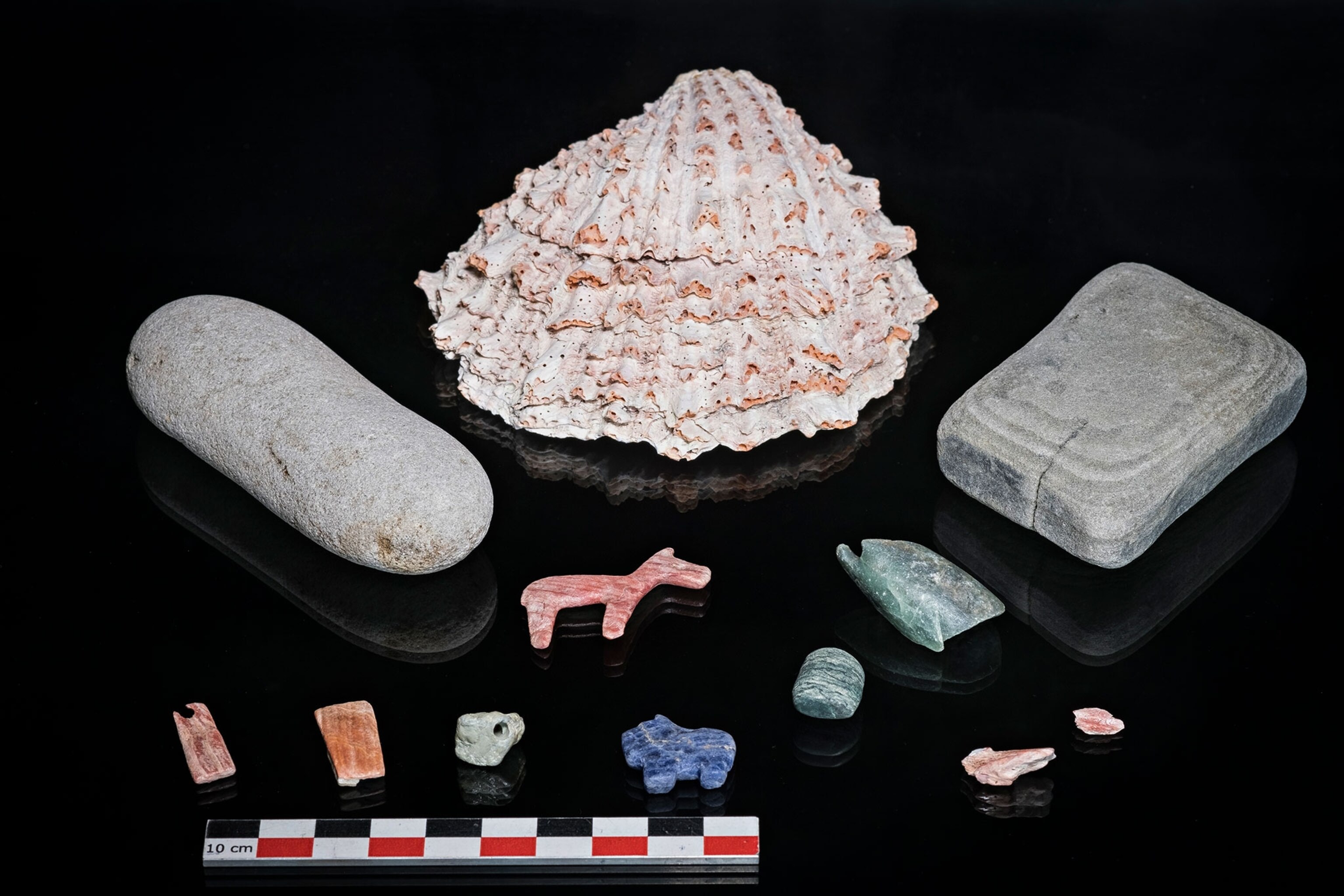 archaeologists collecting artifacts in Lake Titicaca, Bolivia