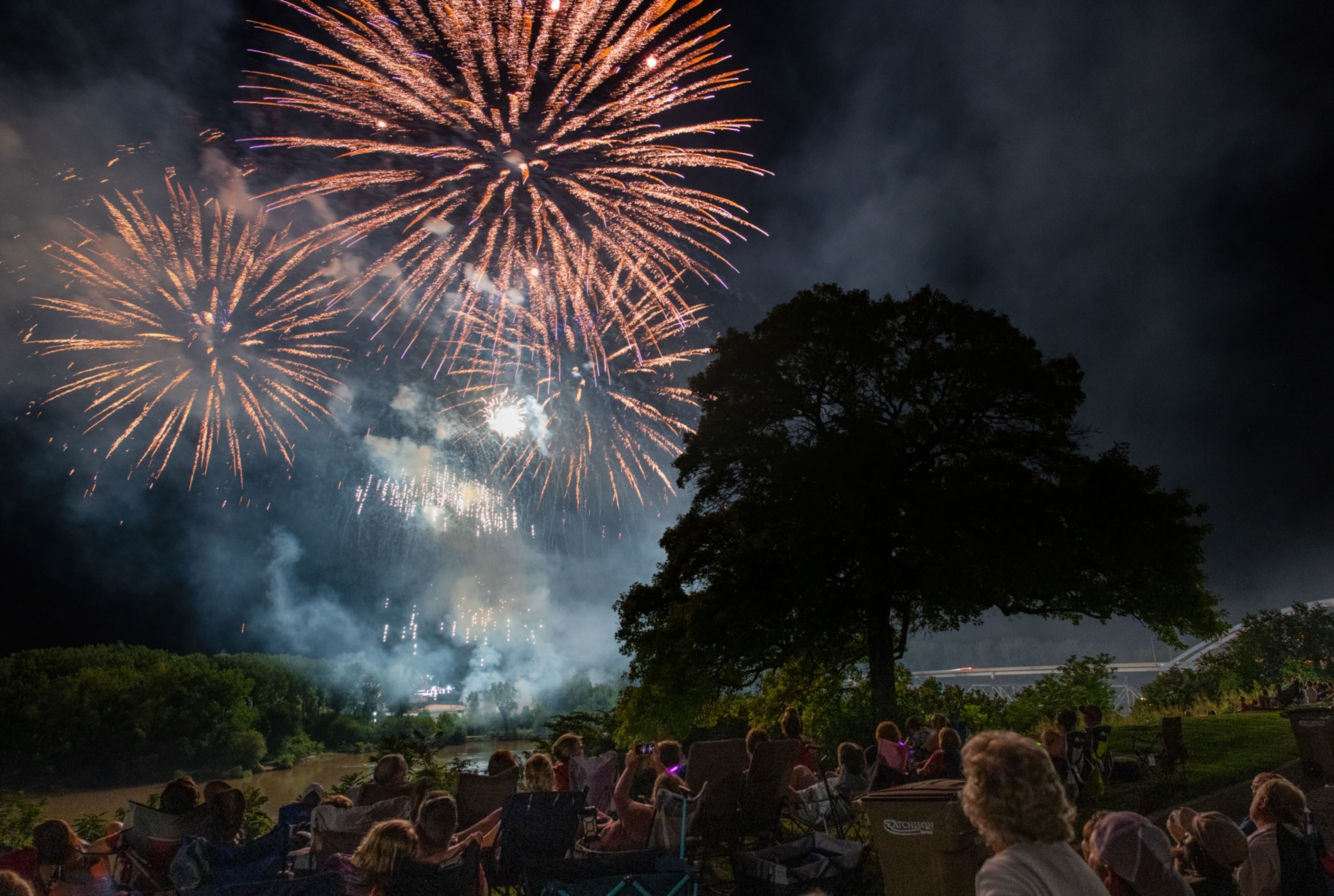 fireworks at the Amelia Earhart celebration