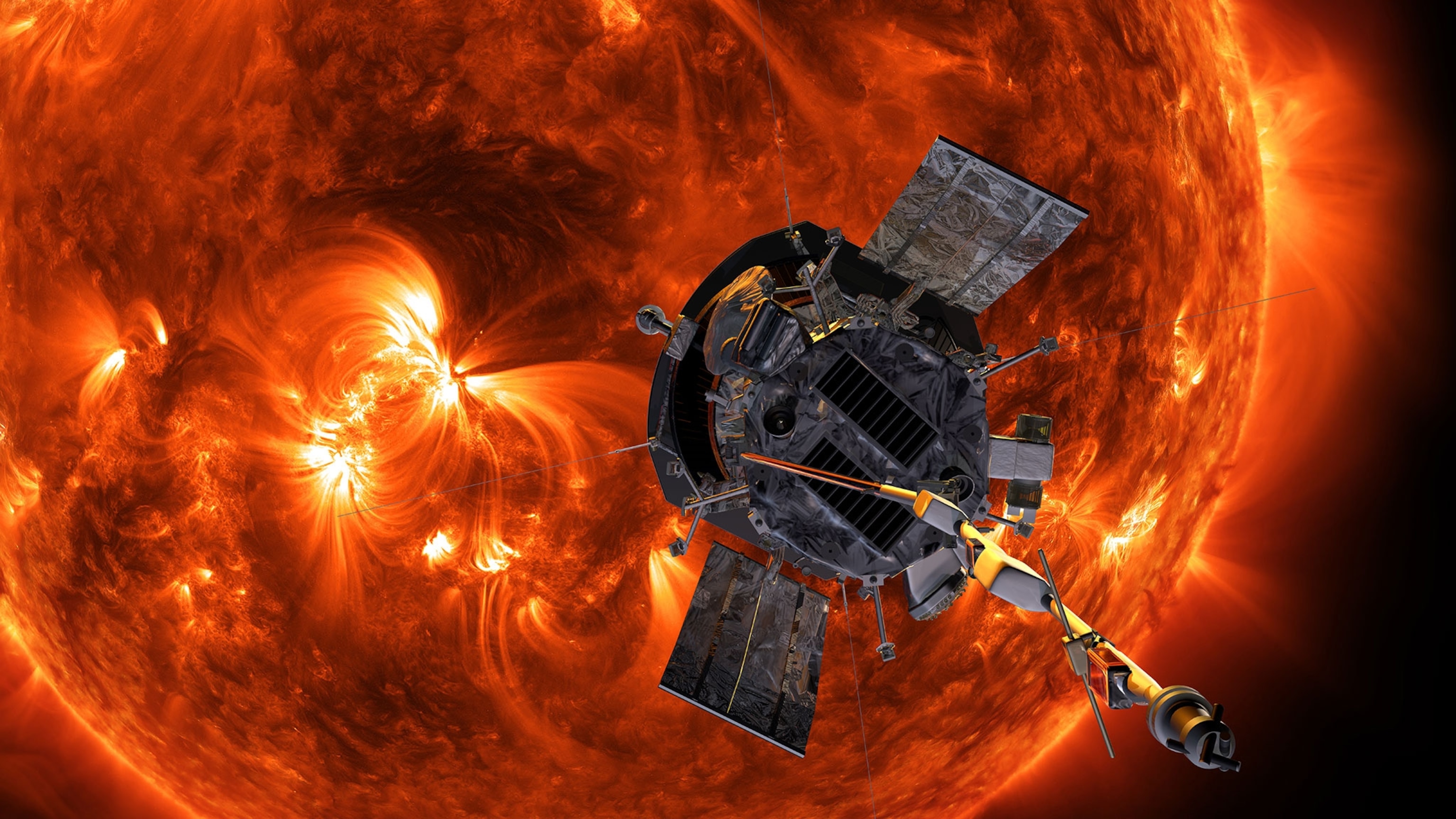 NASA’s Parker Solar Probe approaching the Sun.