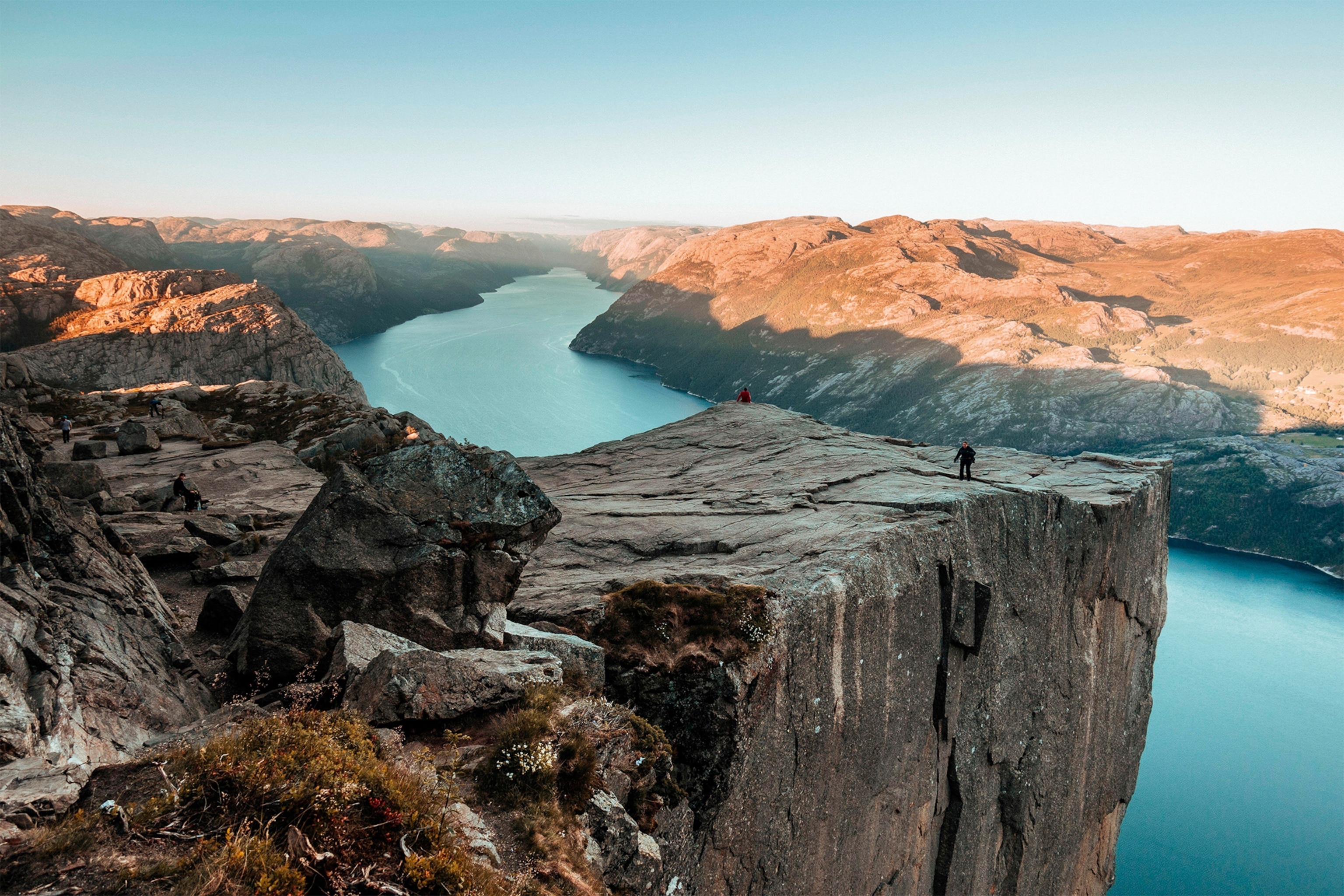 Preikestolen, ‘pulpit rock’ in Lysefjord is one of Norway’s most scenic hiking spots.