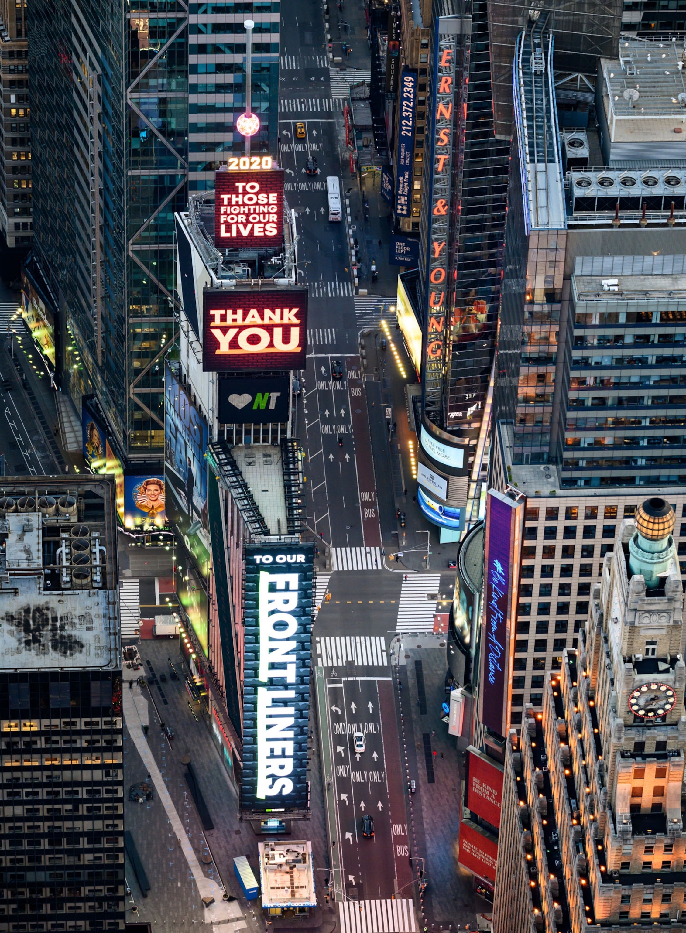 Time Square from above.