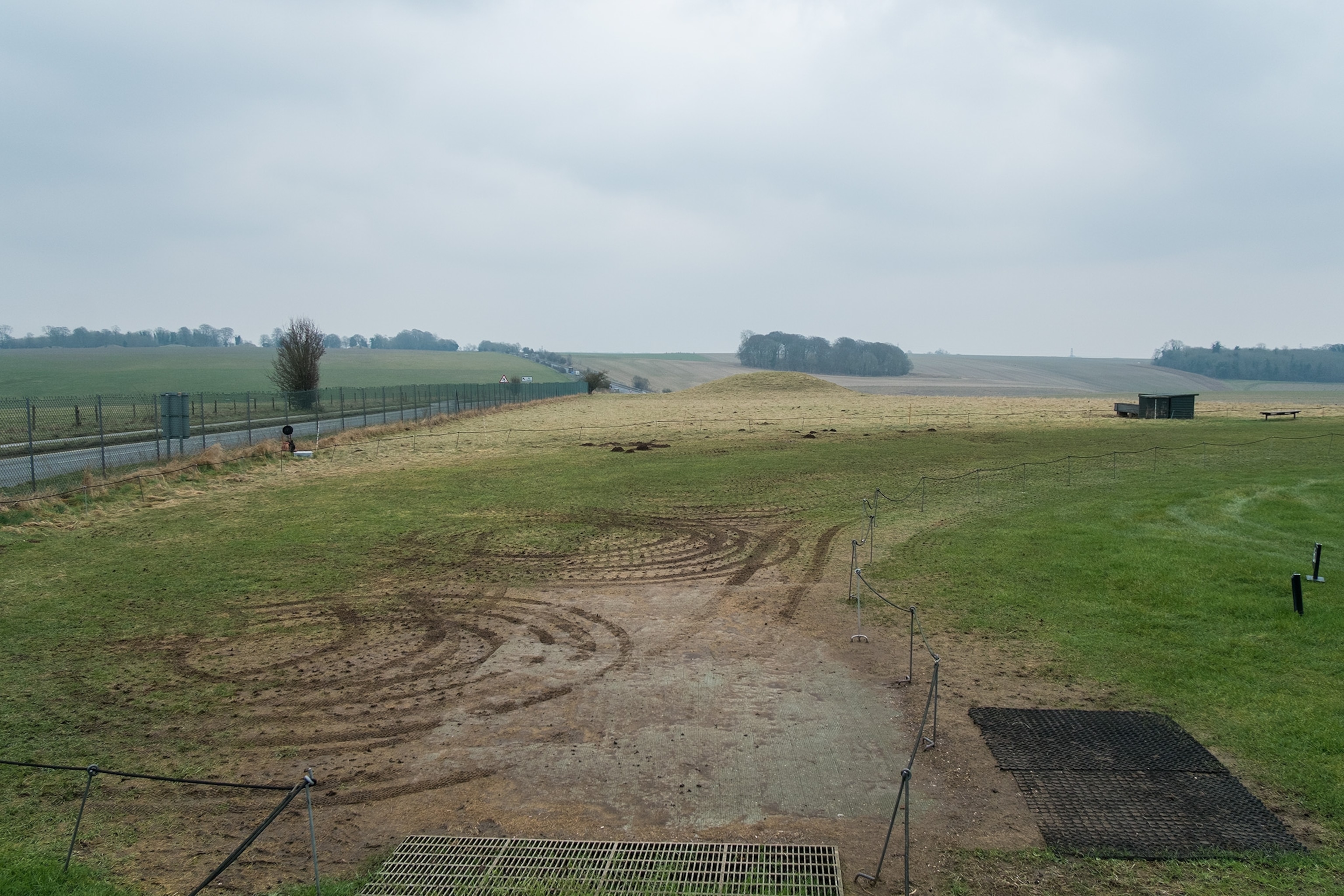 the other side of Stonehenge in Wiltshire, England, United Kingdom