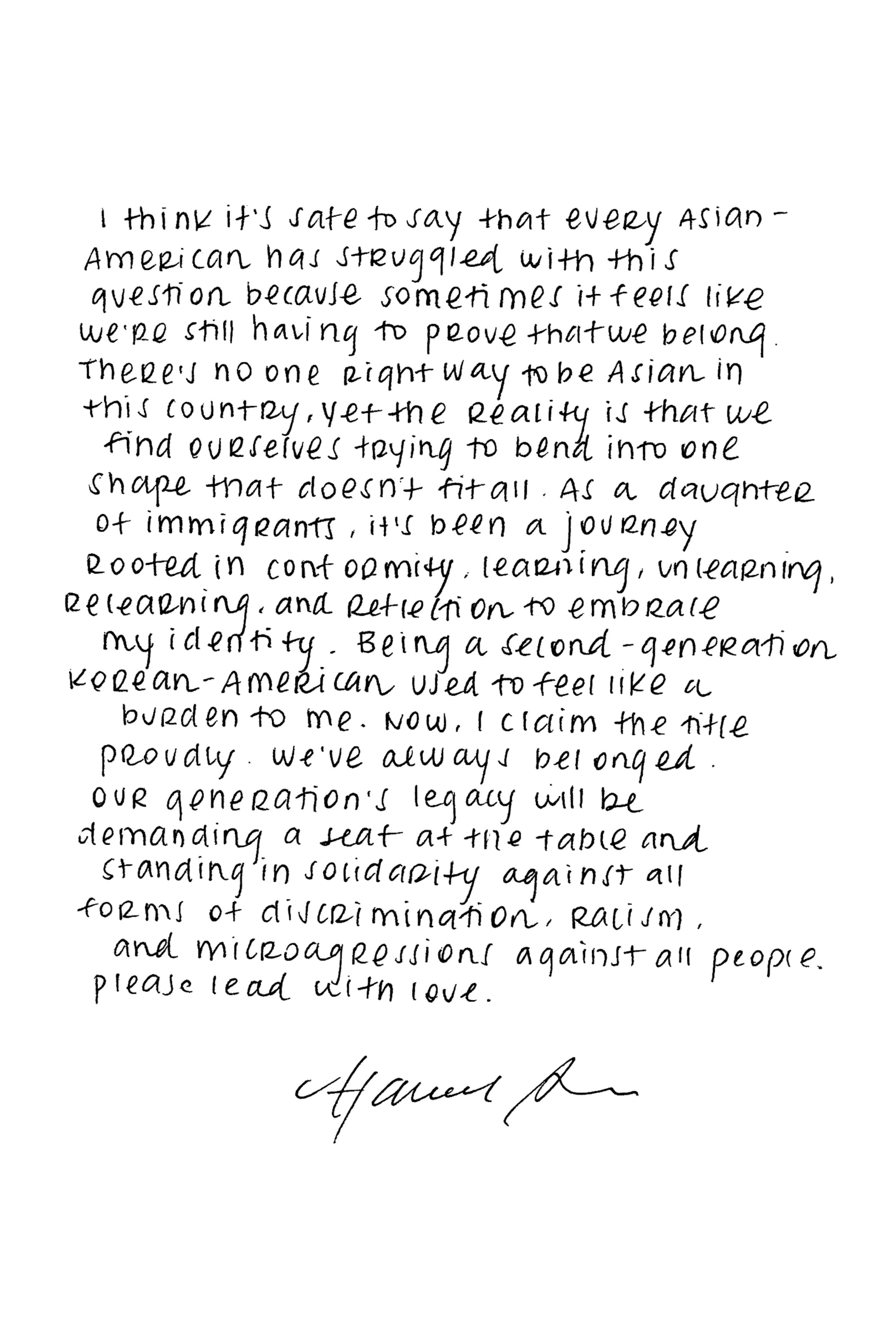 handwritten quote