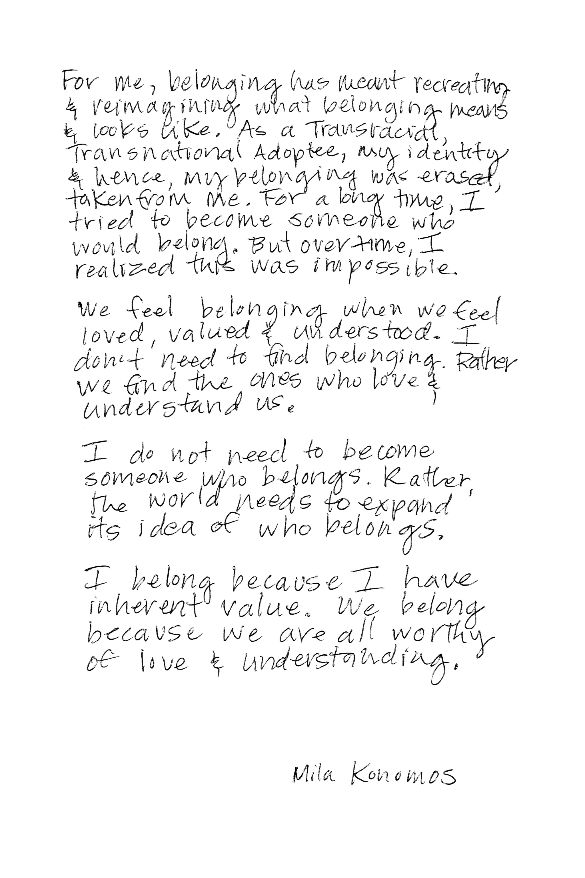 handwritten quote