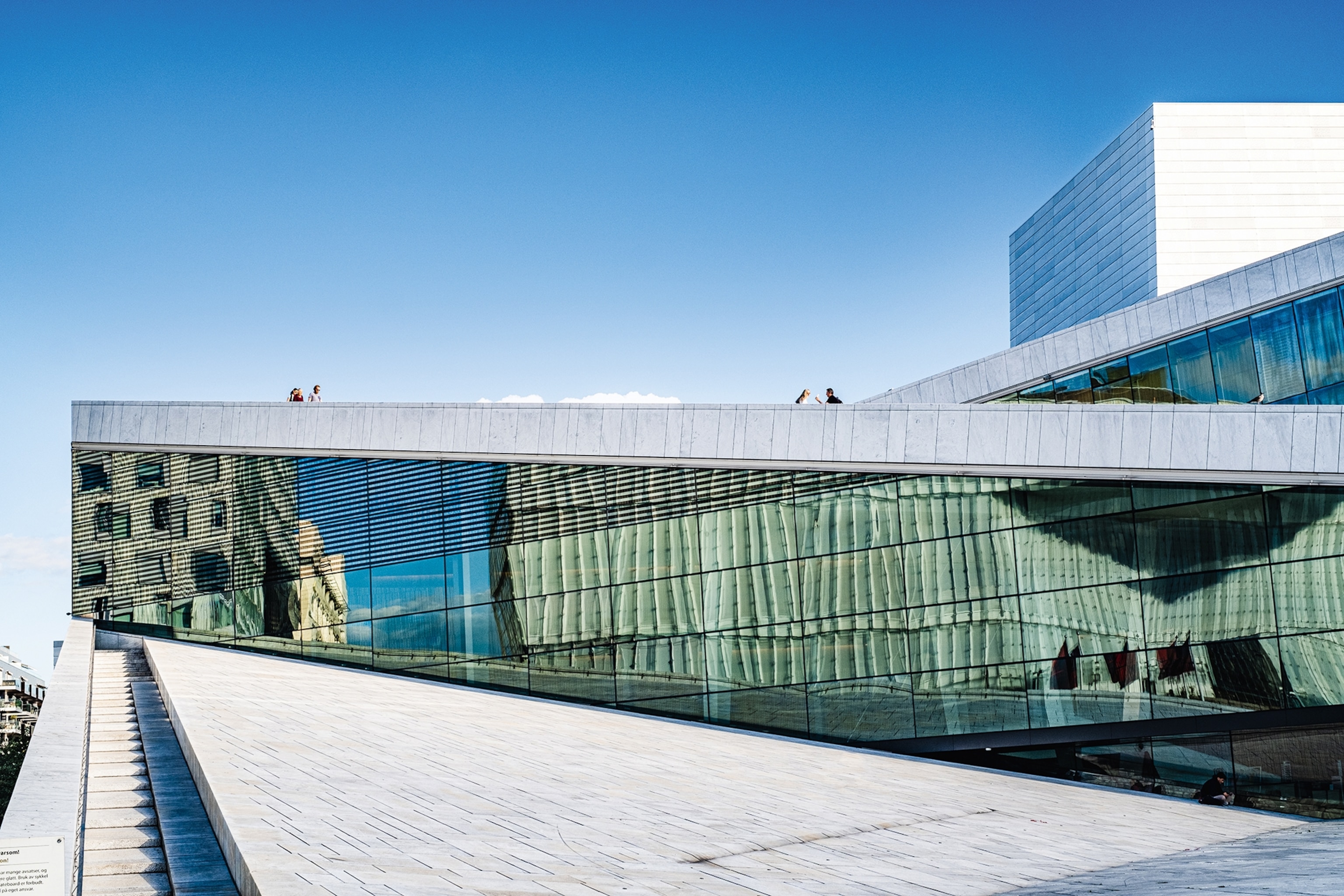 Outside of the Oslo Opera House.