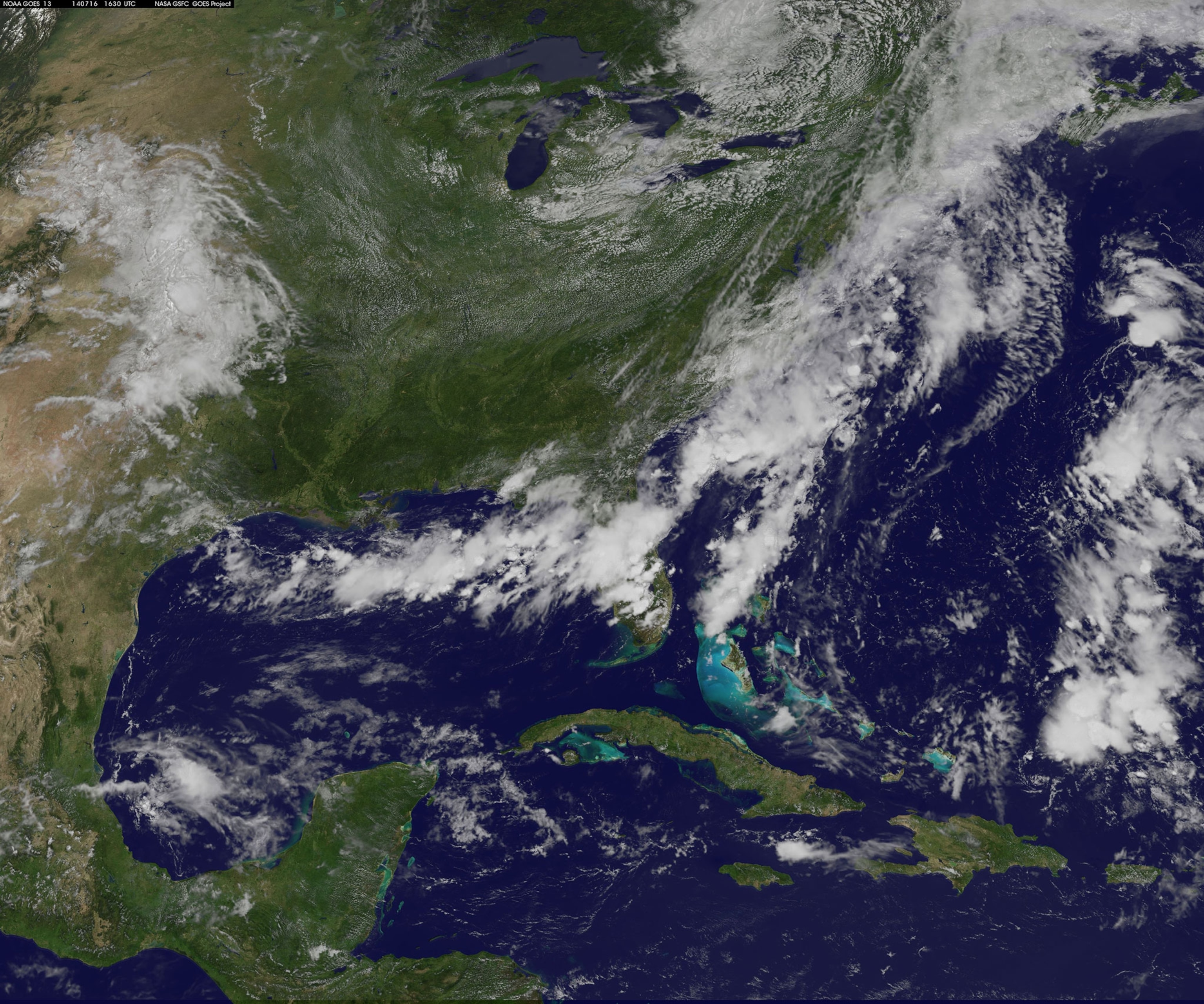 cloud movements over north america