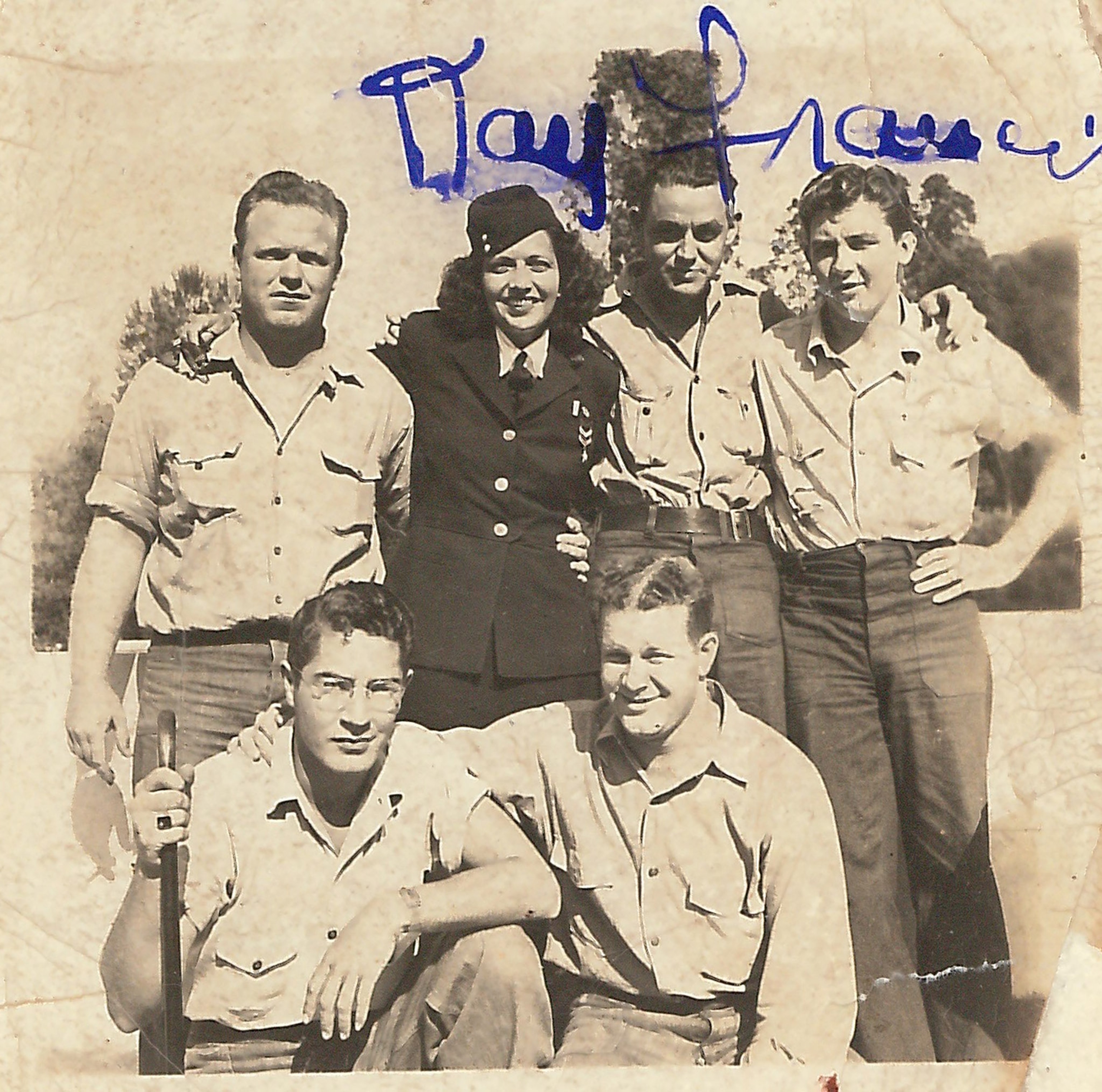 archival photo Donald Stratton and friends
