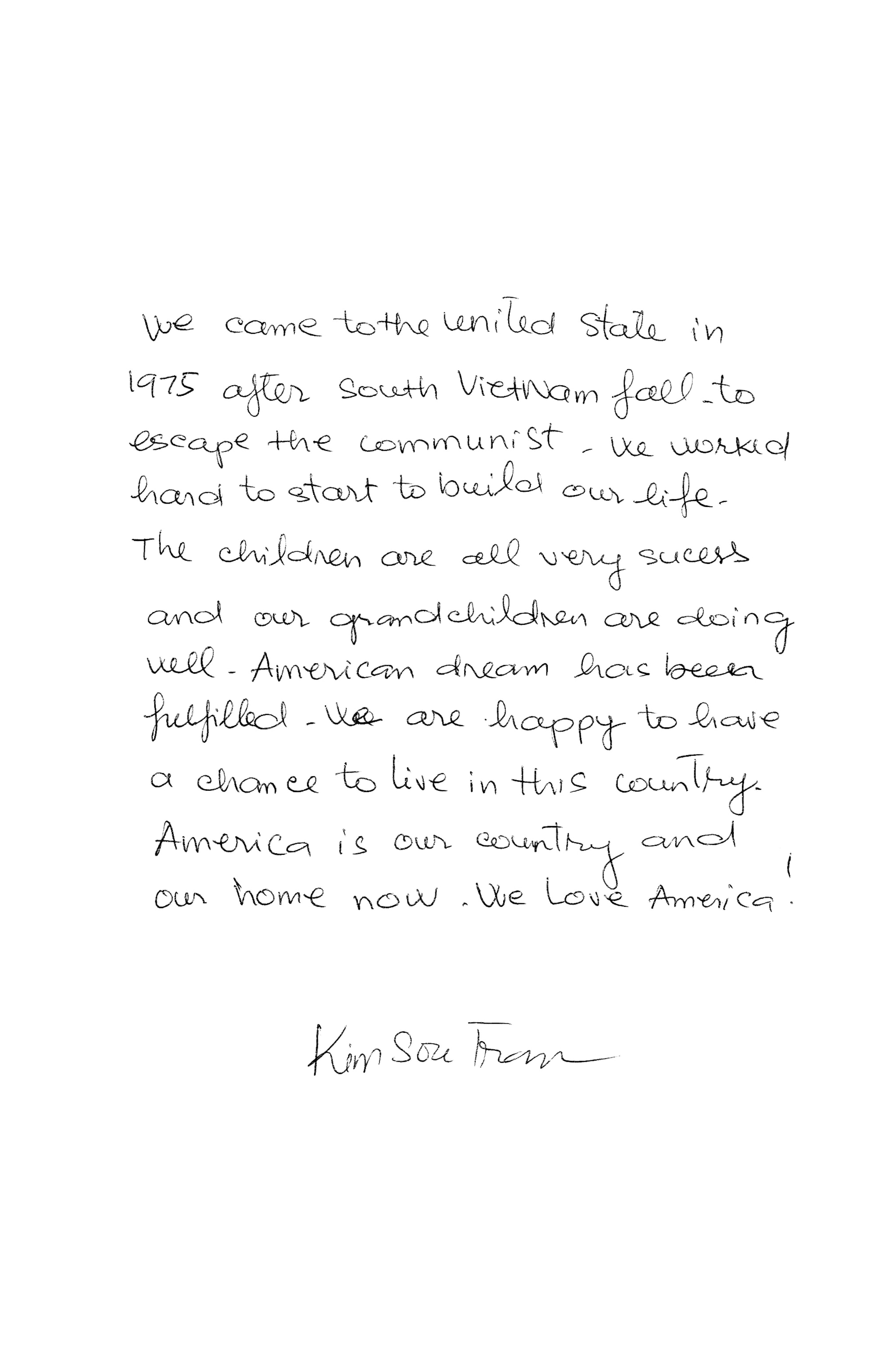 handwritten note