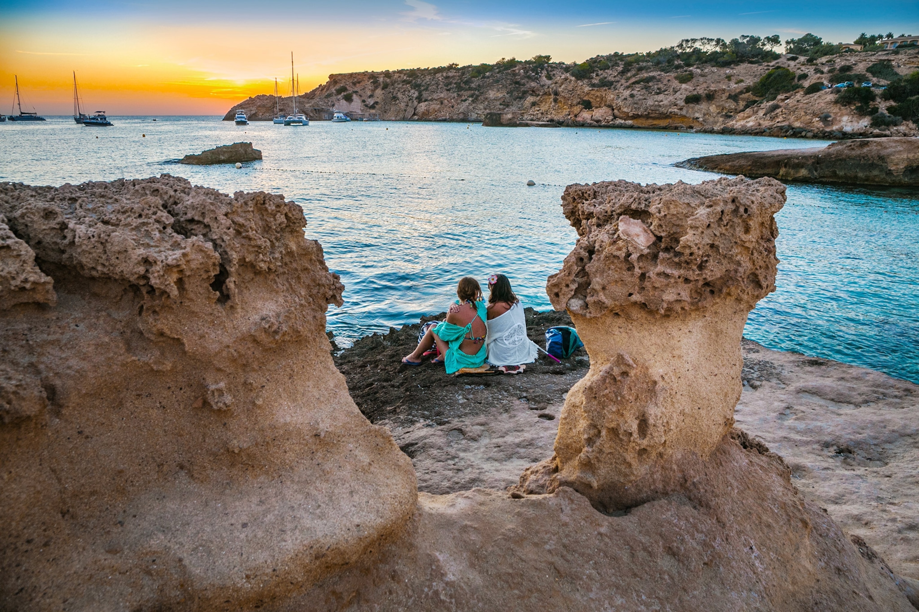 Cala Tarida Beach in Ibiza, Spain