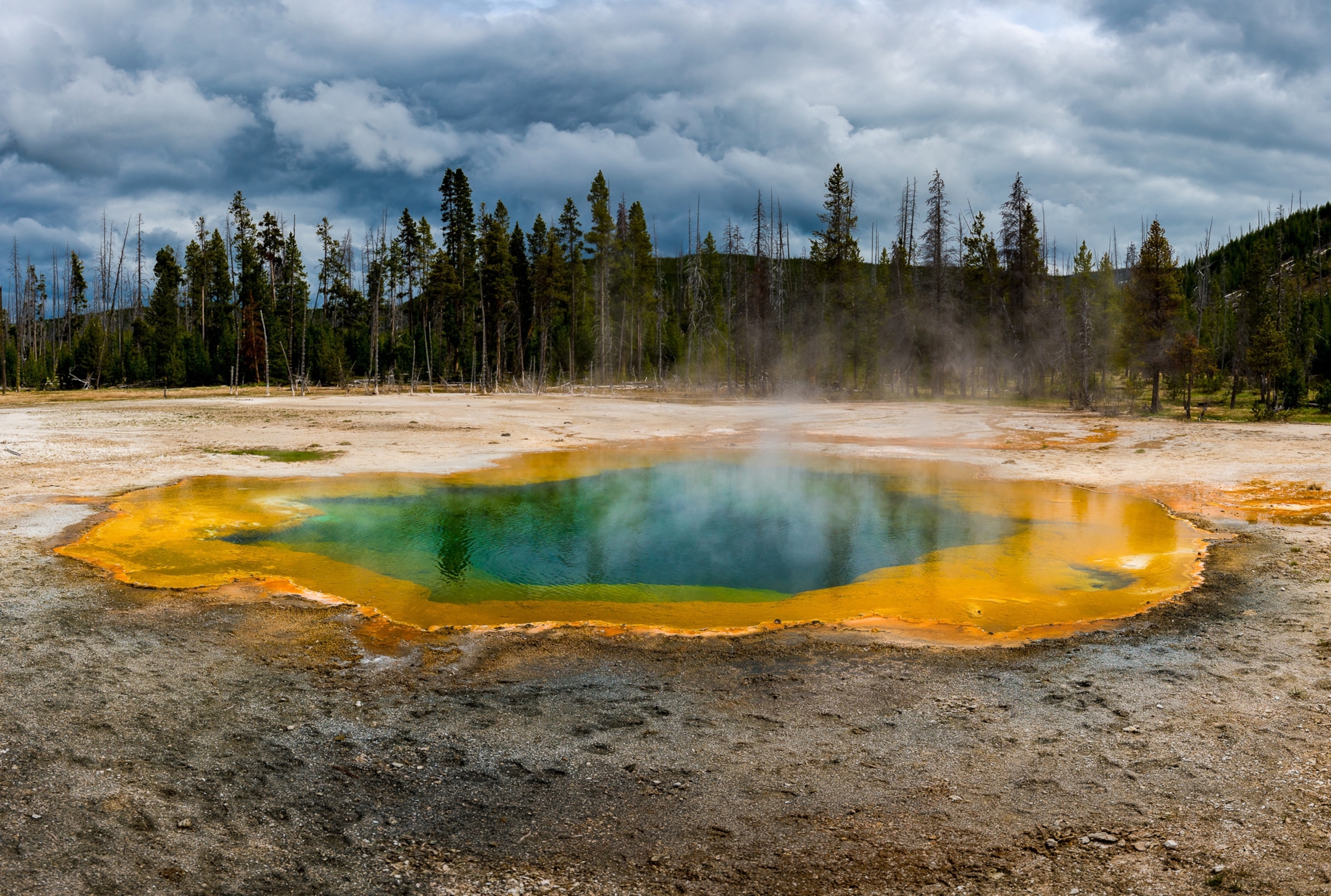 boiling springs of an underground super volcano.