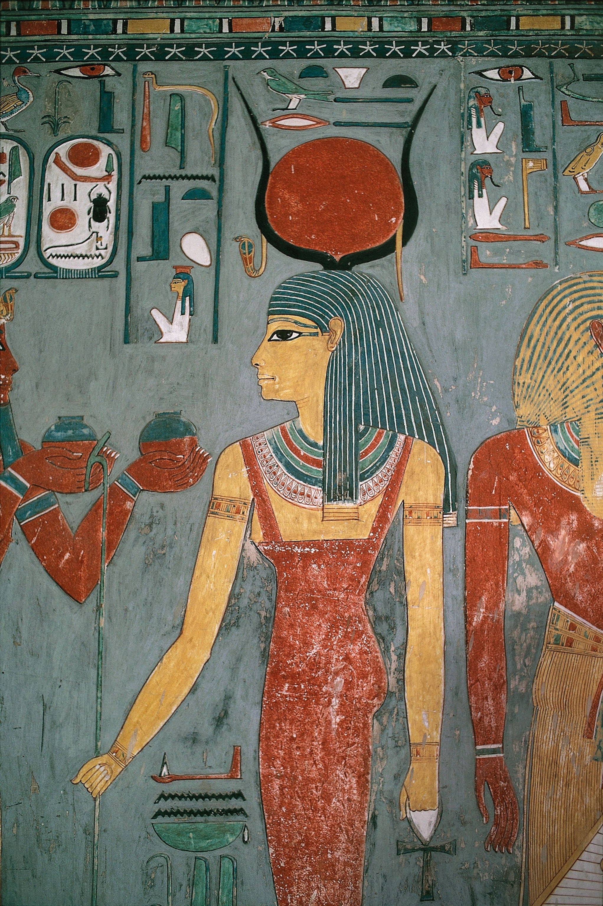 a mural of the goddess Isis