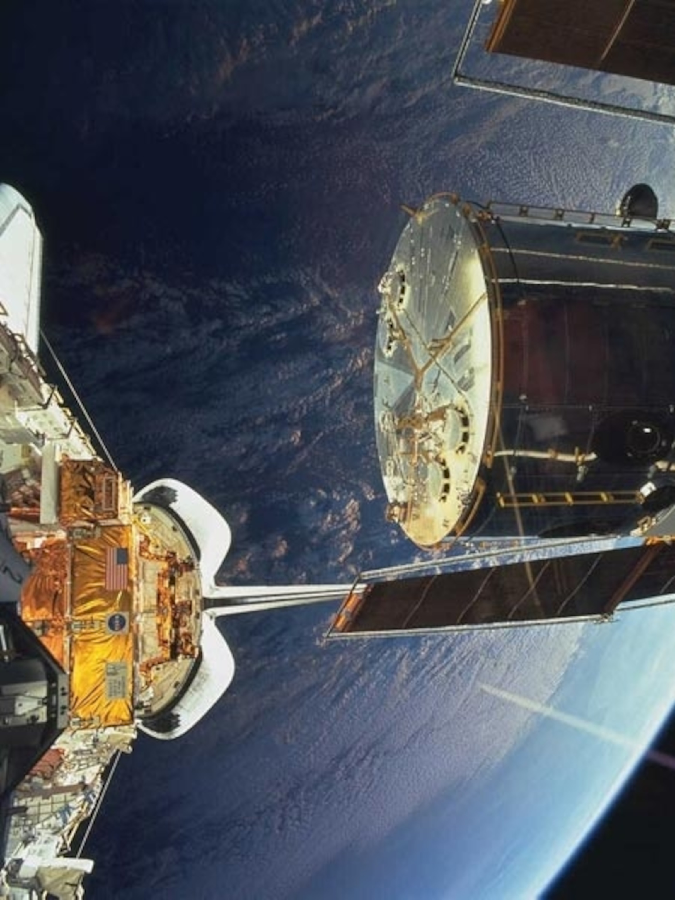 the Hubble telescope is redeployed after servicing