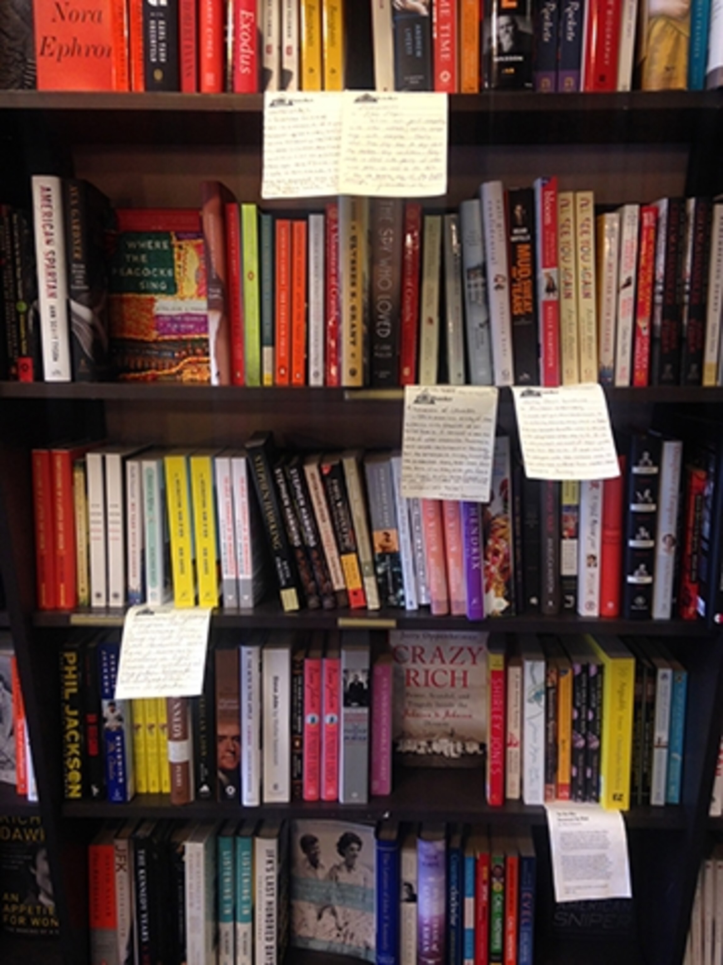 Literary love notes at Bay Books (Photograph by Annie Fitzsimmons)