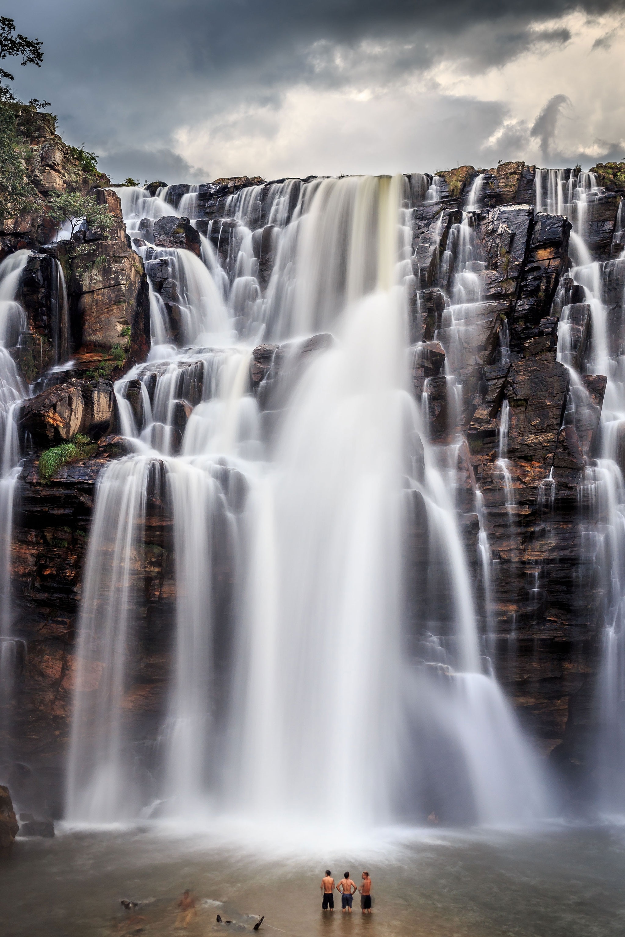 a waterfall