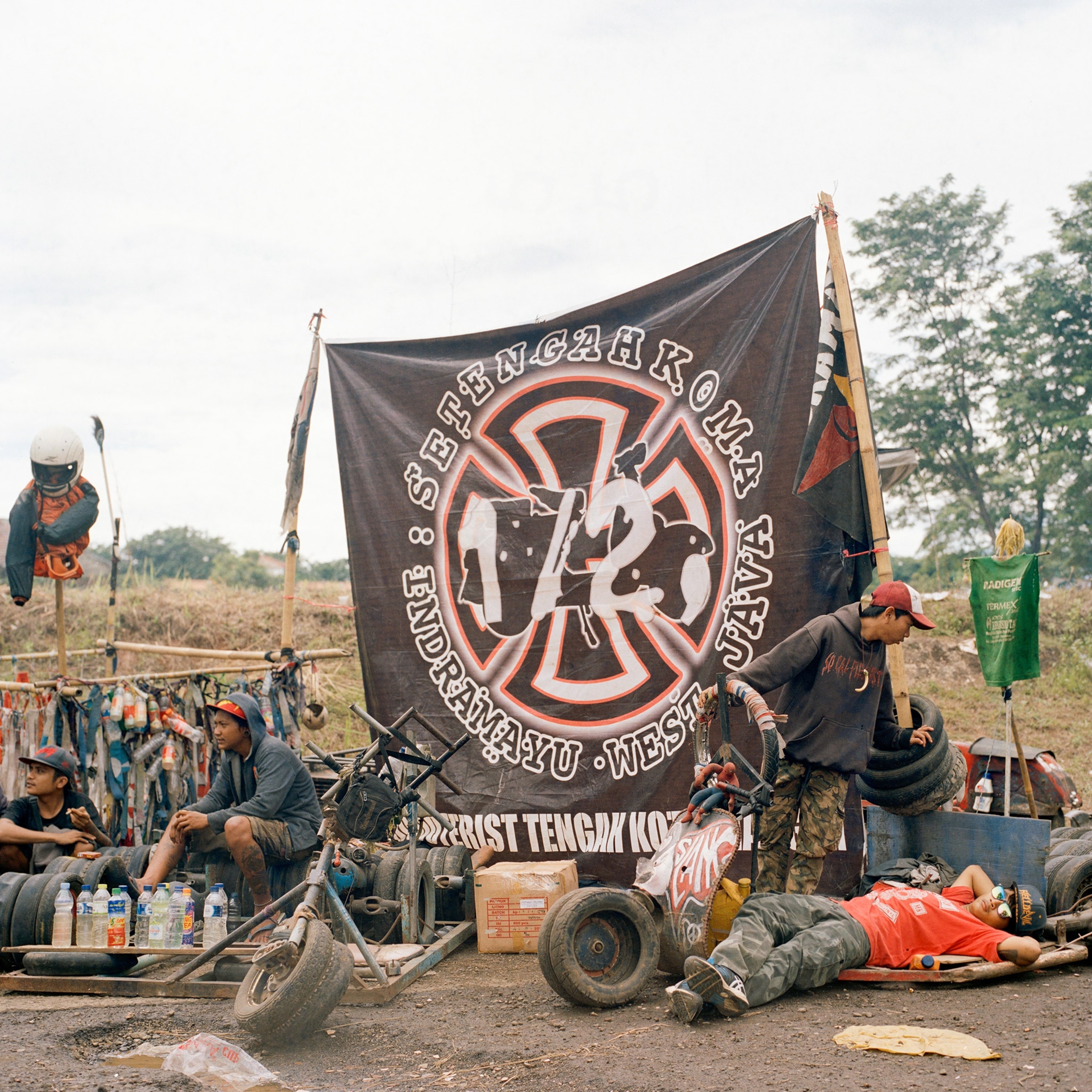 scooter enthusiasts at Java Scooter Rendezvous in Indonesia