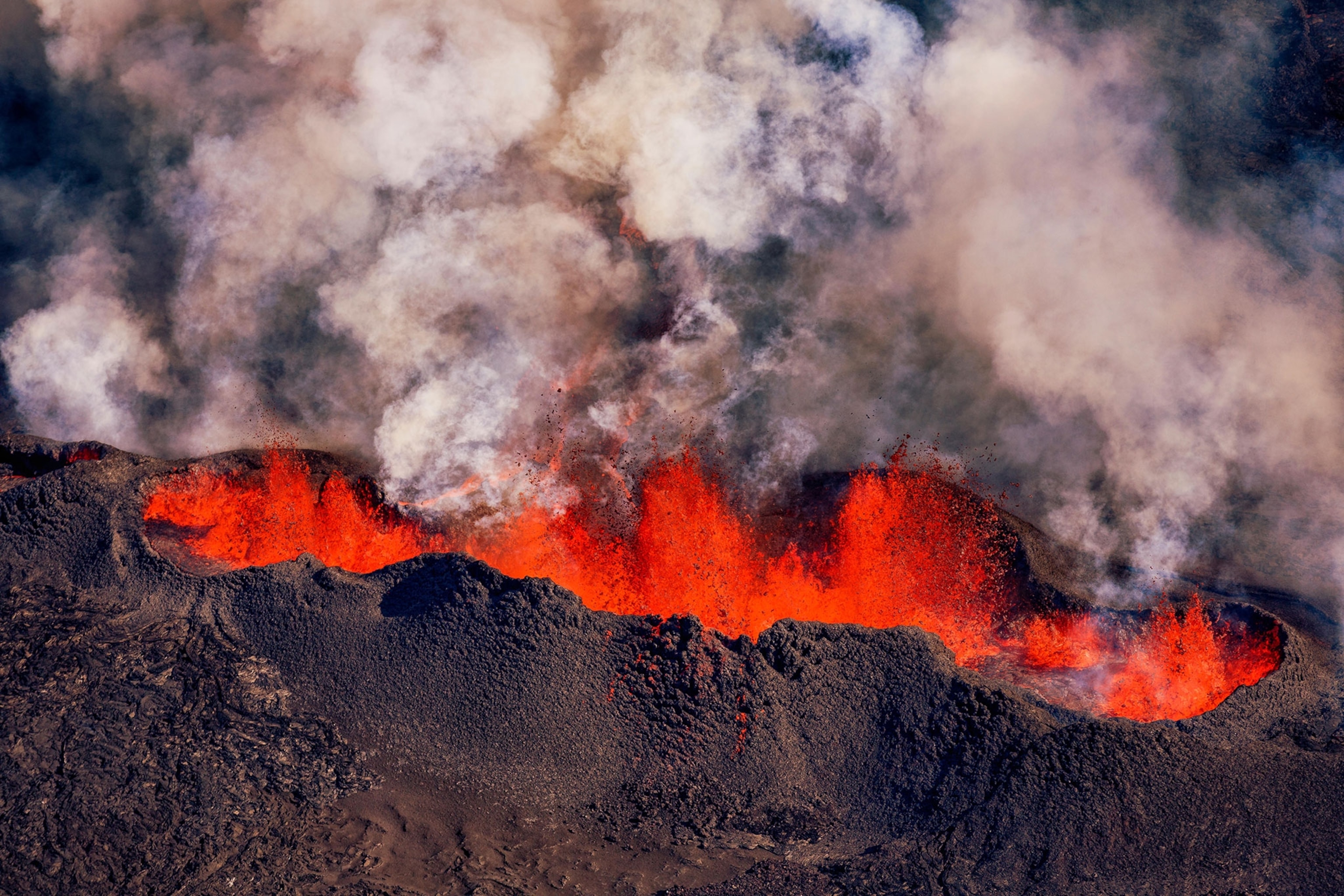 an eruption