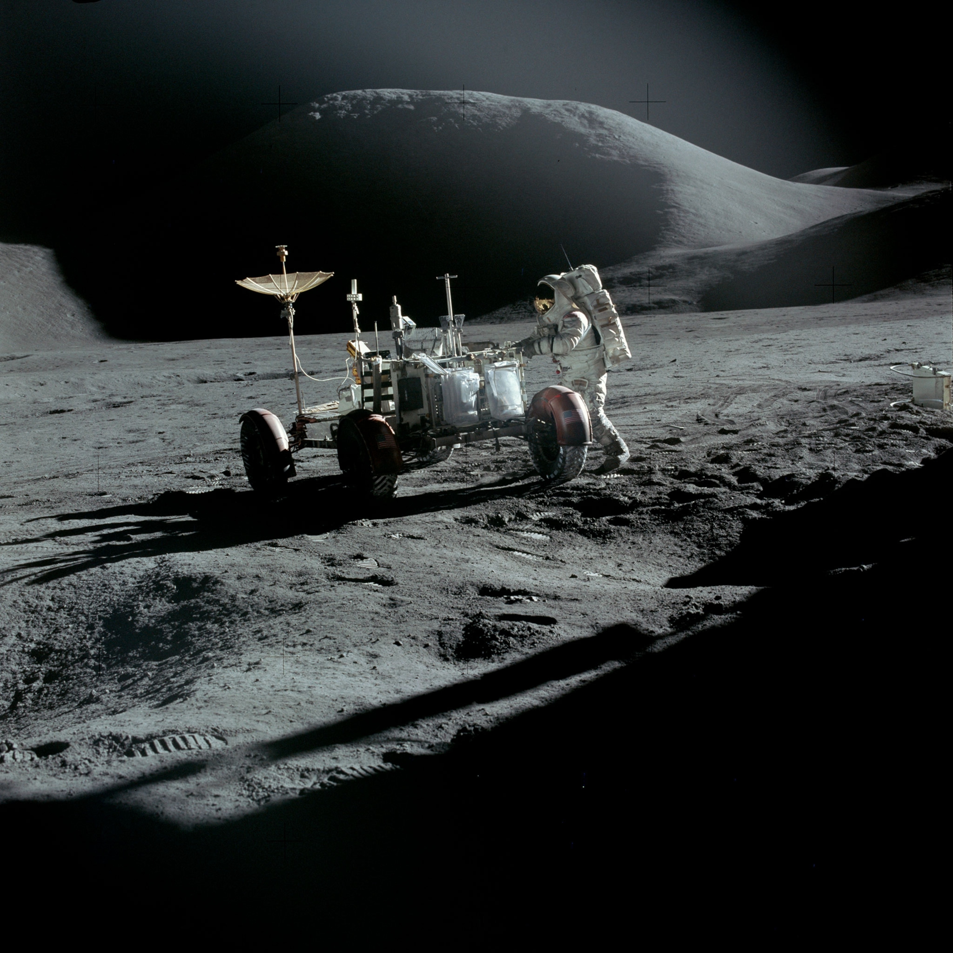 an astronaut on the moon