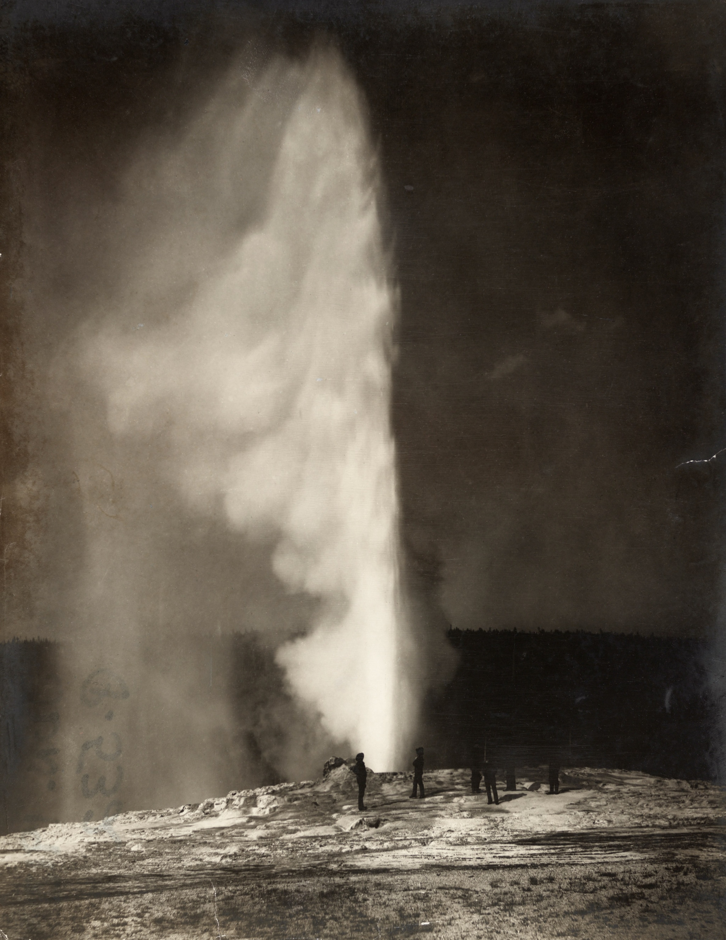 William Henry Jackson, shot for US Geologicial Survey, first photograph of Old Faithful, 1872