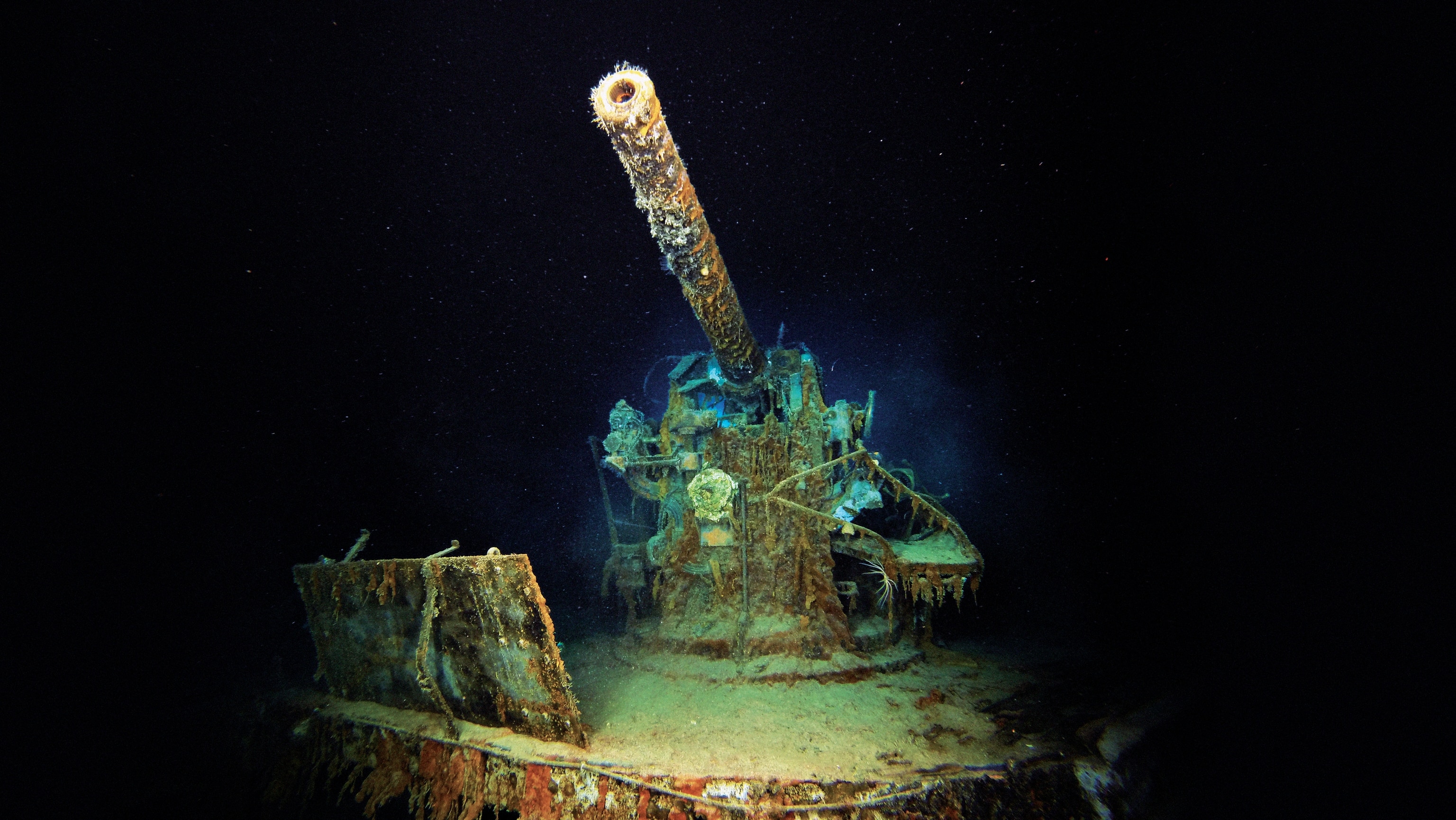 The underwater wreckage of the HMAS Sydney II in Australia