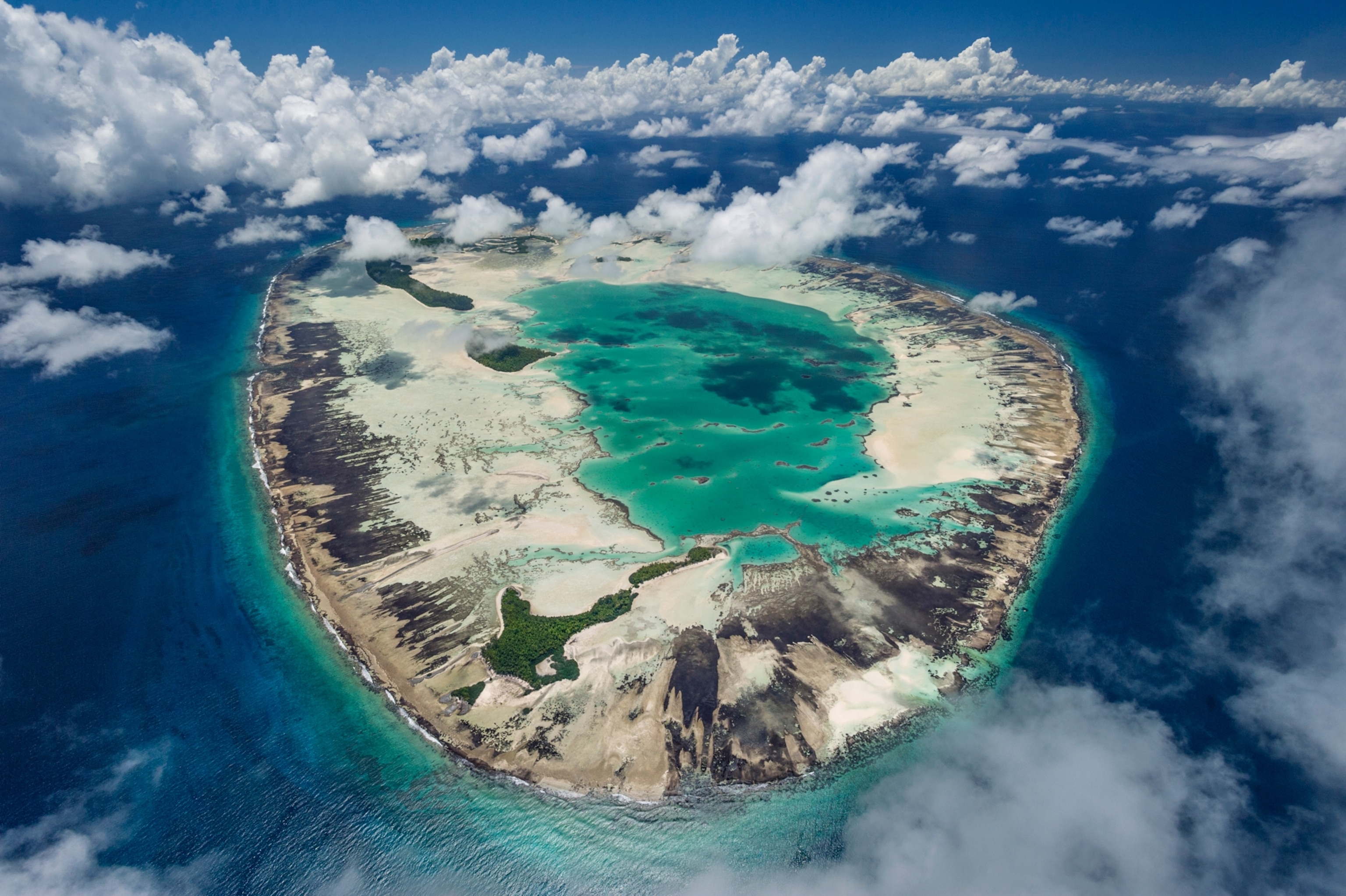 Saint Joseph Atoll, a nature reserve with a marine protected area.