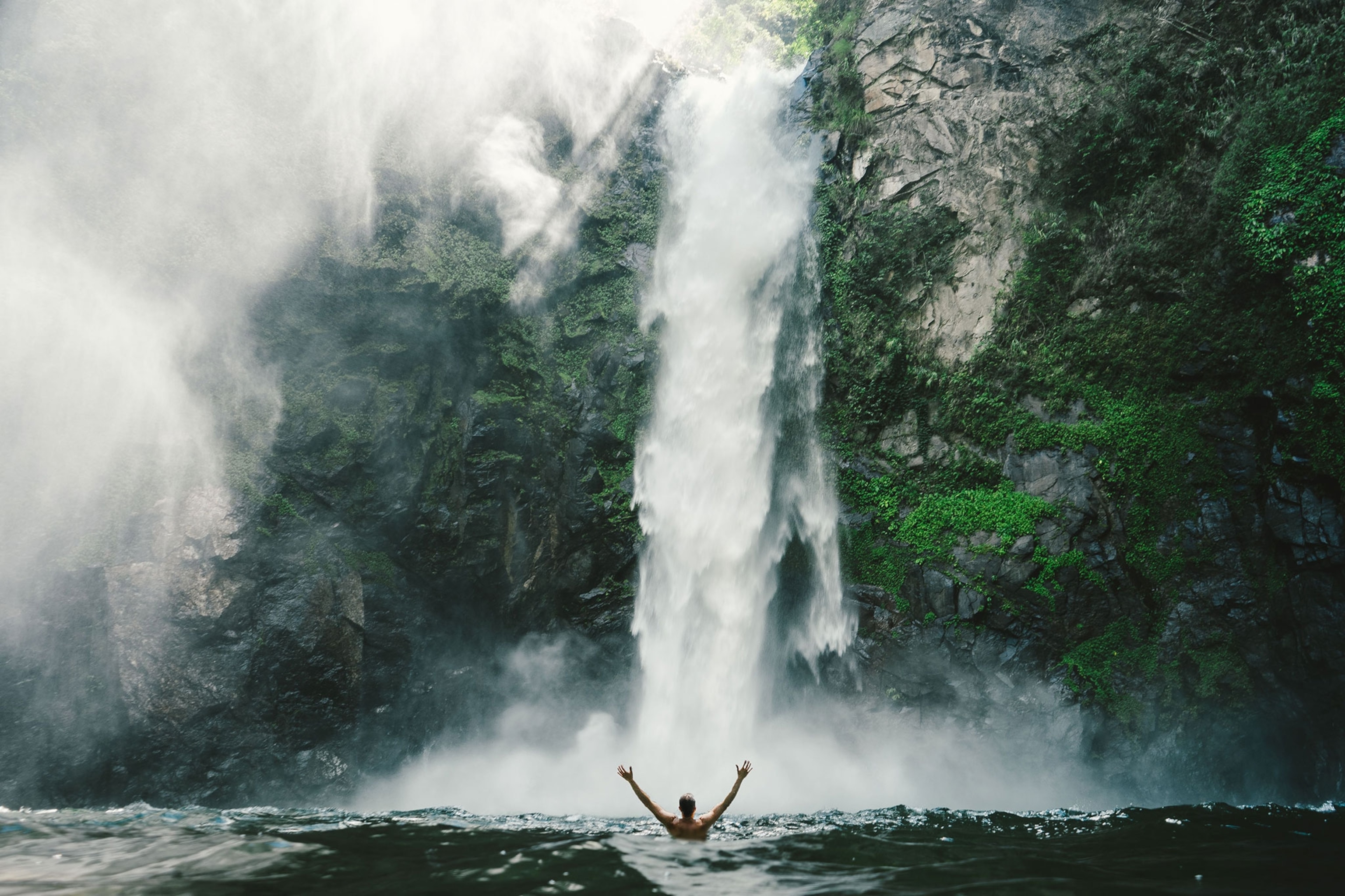 a waterfall