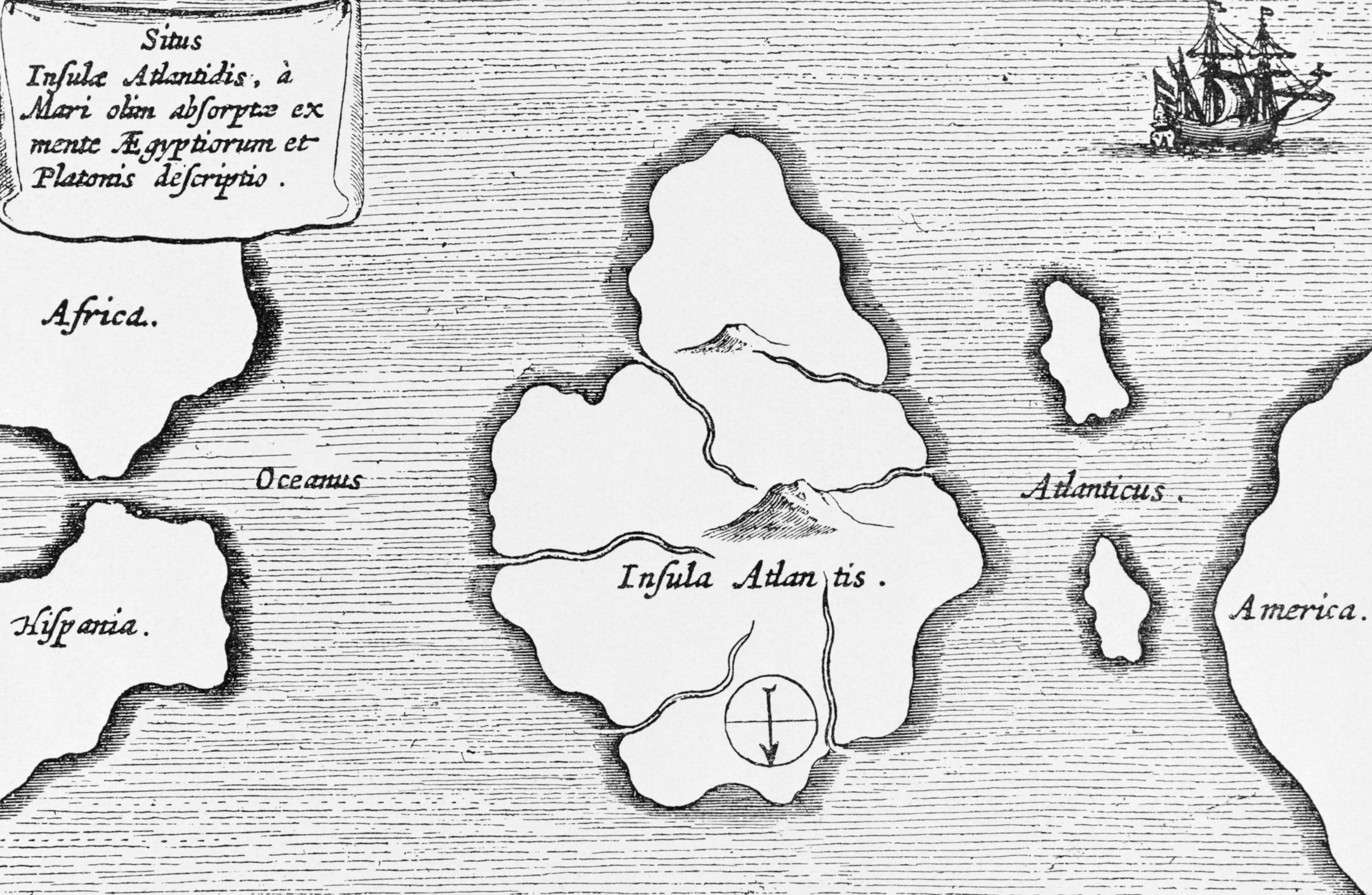 a map of Atlantis by Kircher