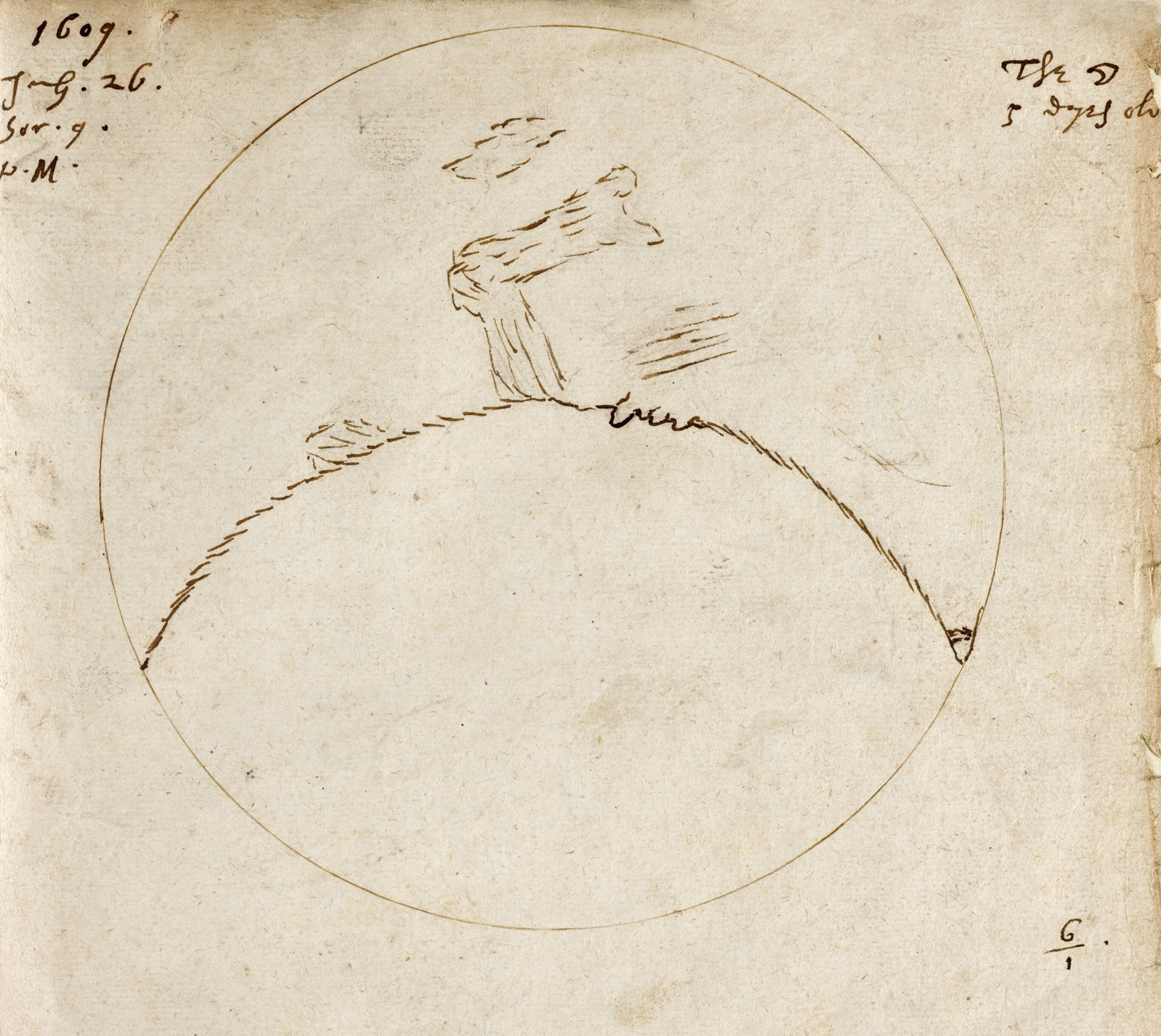 Moon observation by British astronomer and mathematician Thomas Harriot