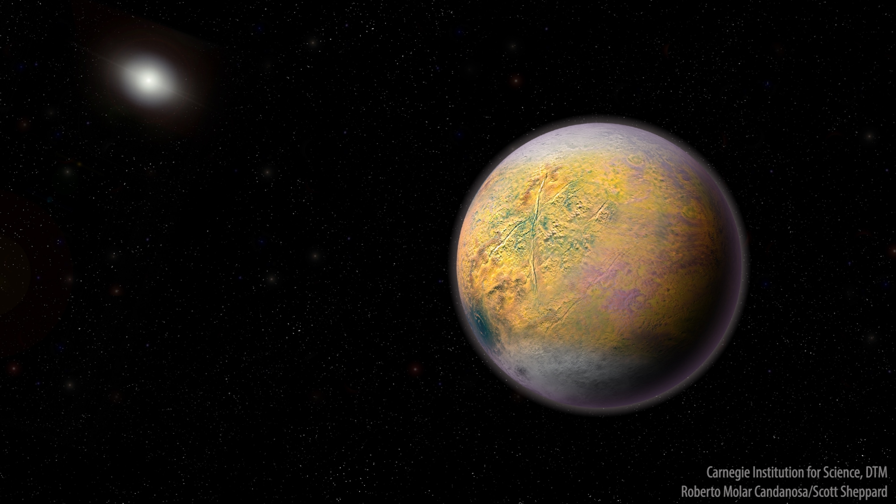an artist's conceptual image of planet x