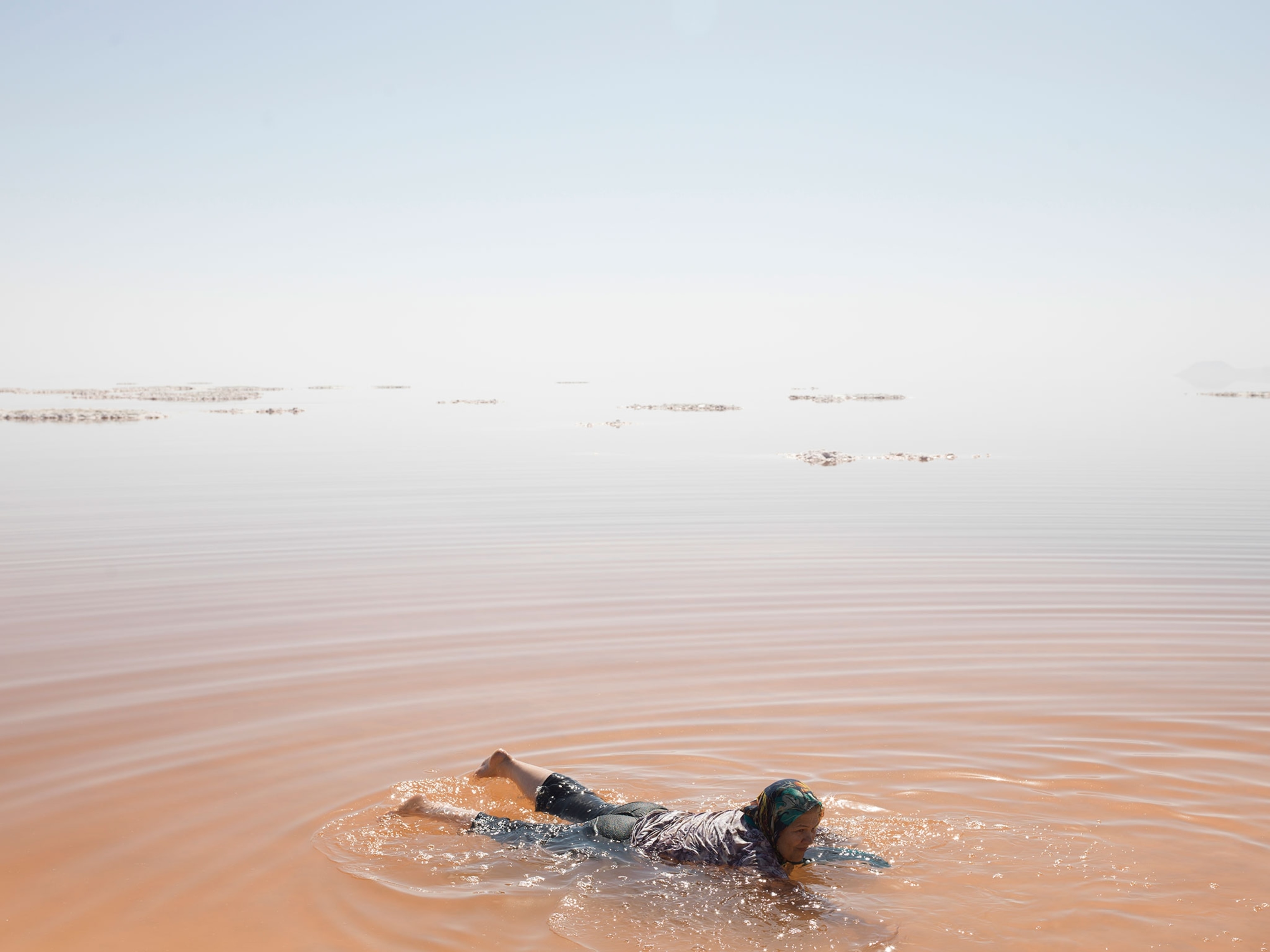 a girl splashing