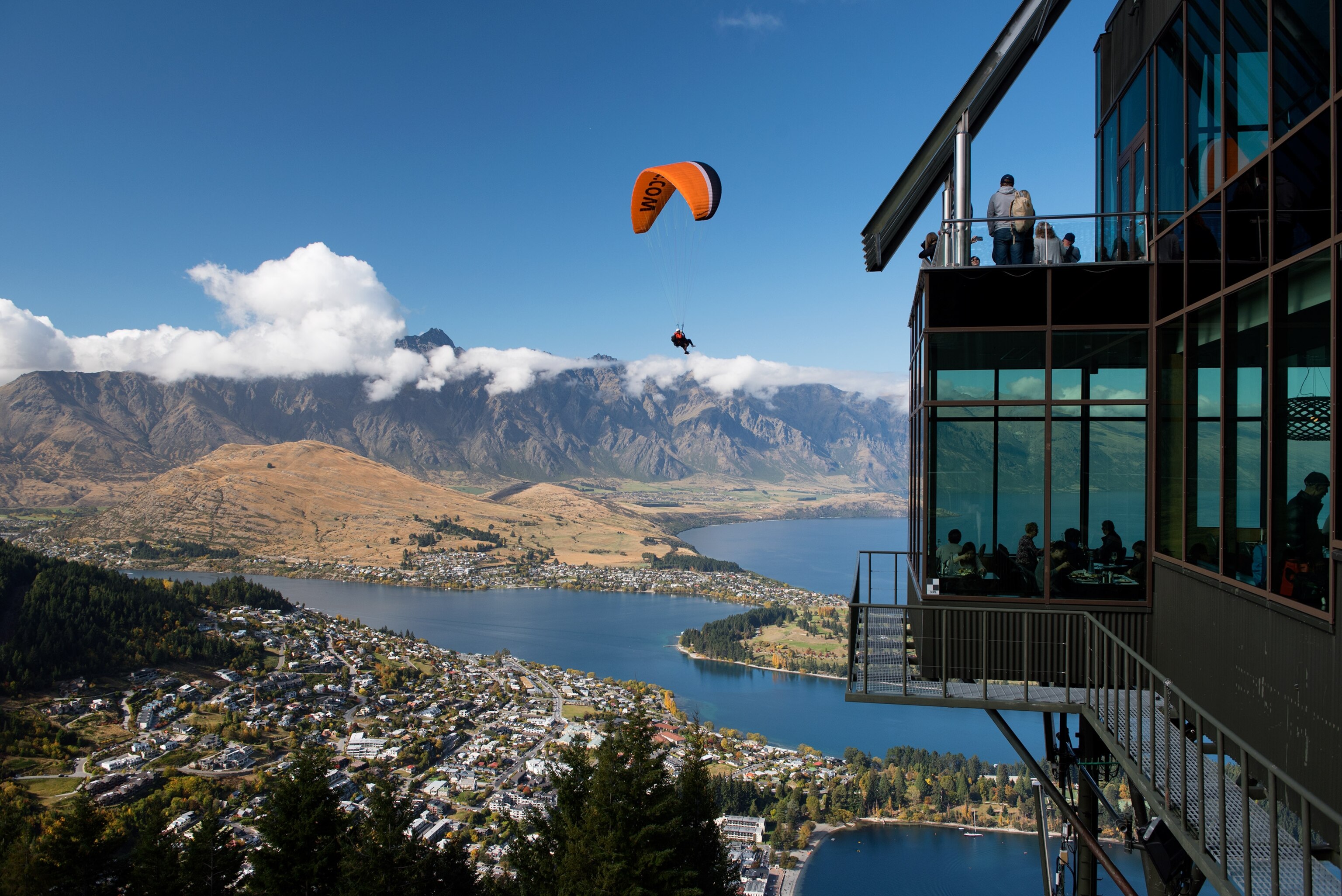Queenstown and Lake Wakatipu on the South Island of New Zealand