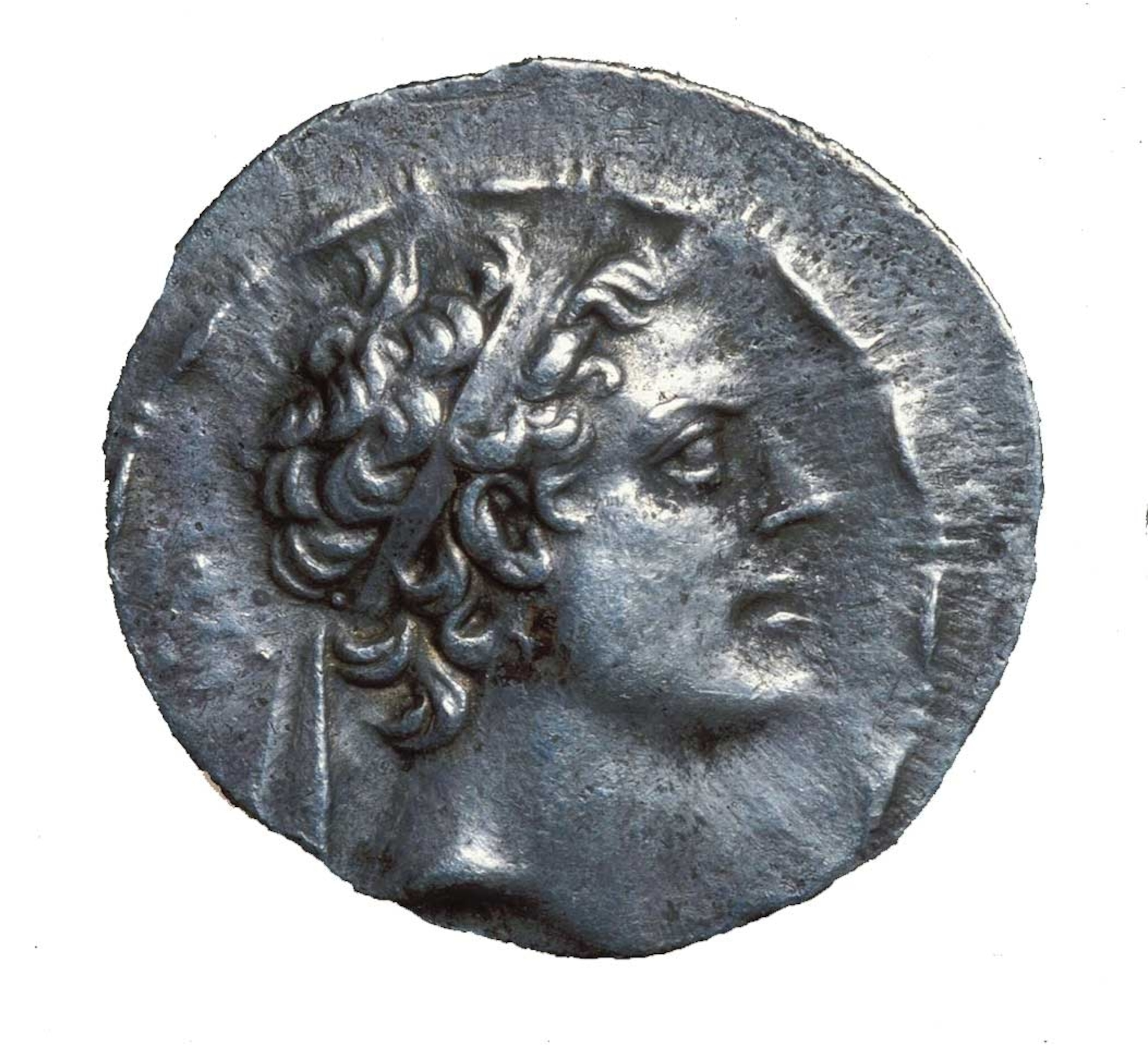 Ancient coin with visage of Antiochus IV Ephiphanes