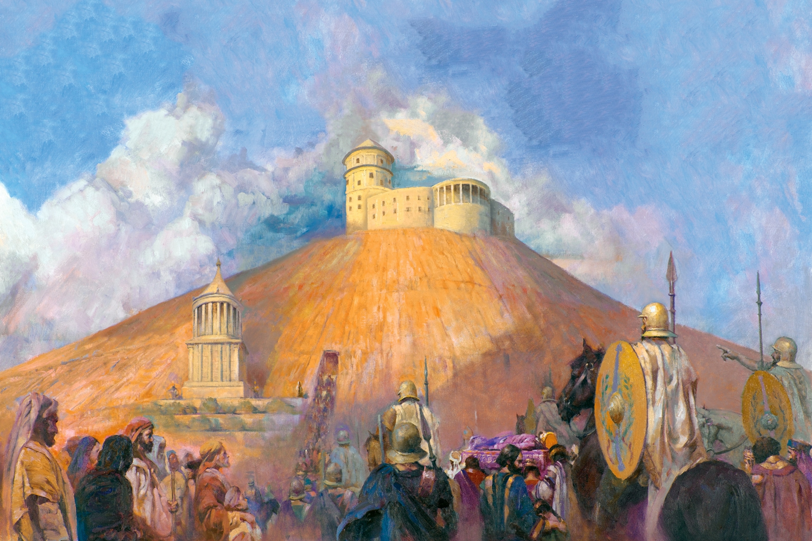 a painting depicting Herod's funeral procession
