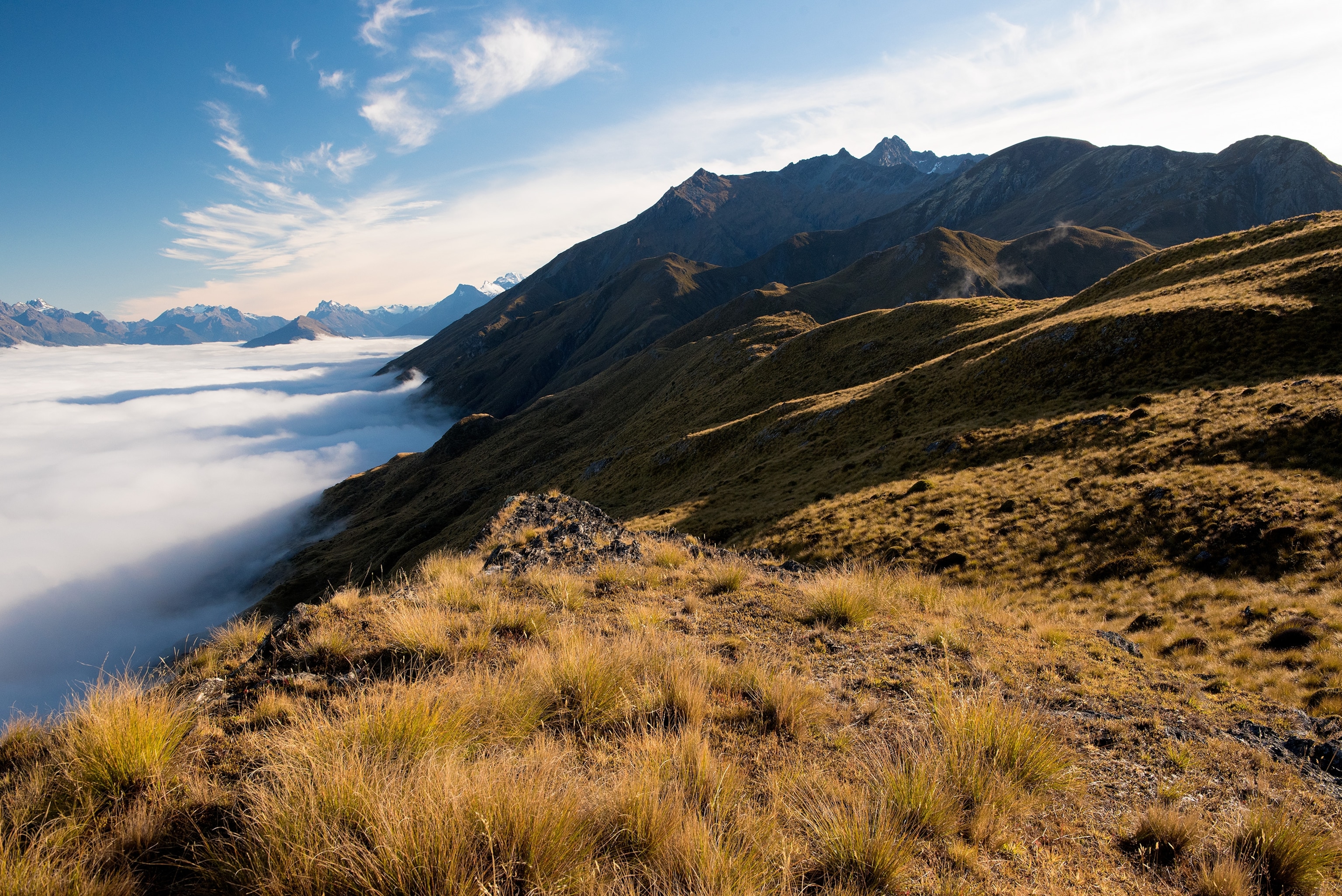 a mountaintop near Mount Creighton near Queenstown, New Zealand
