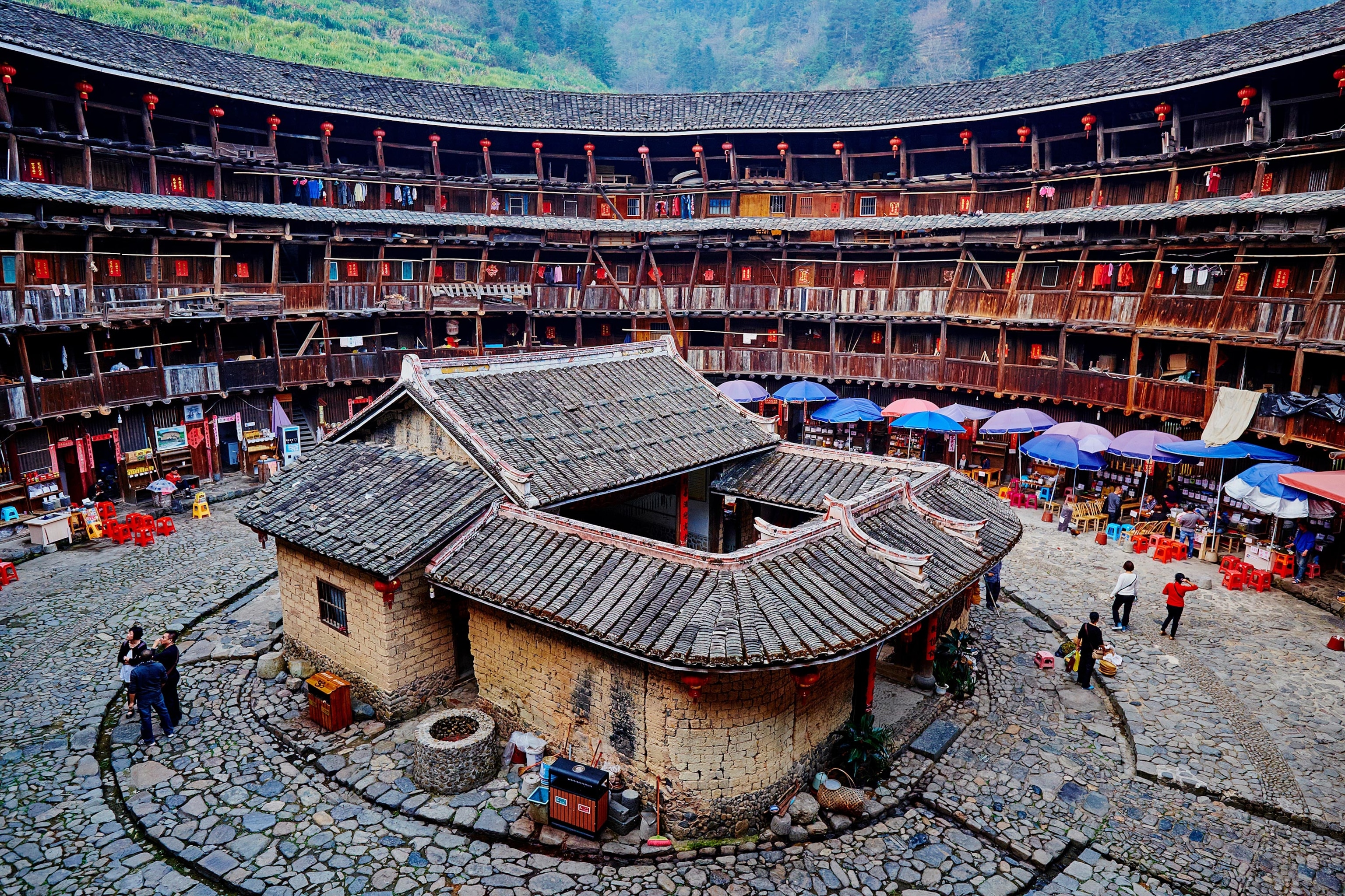 Tulou mud houses in Fuijan, China