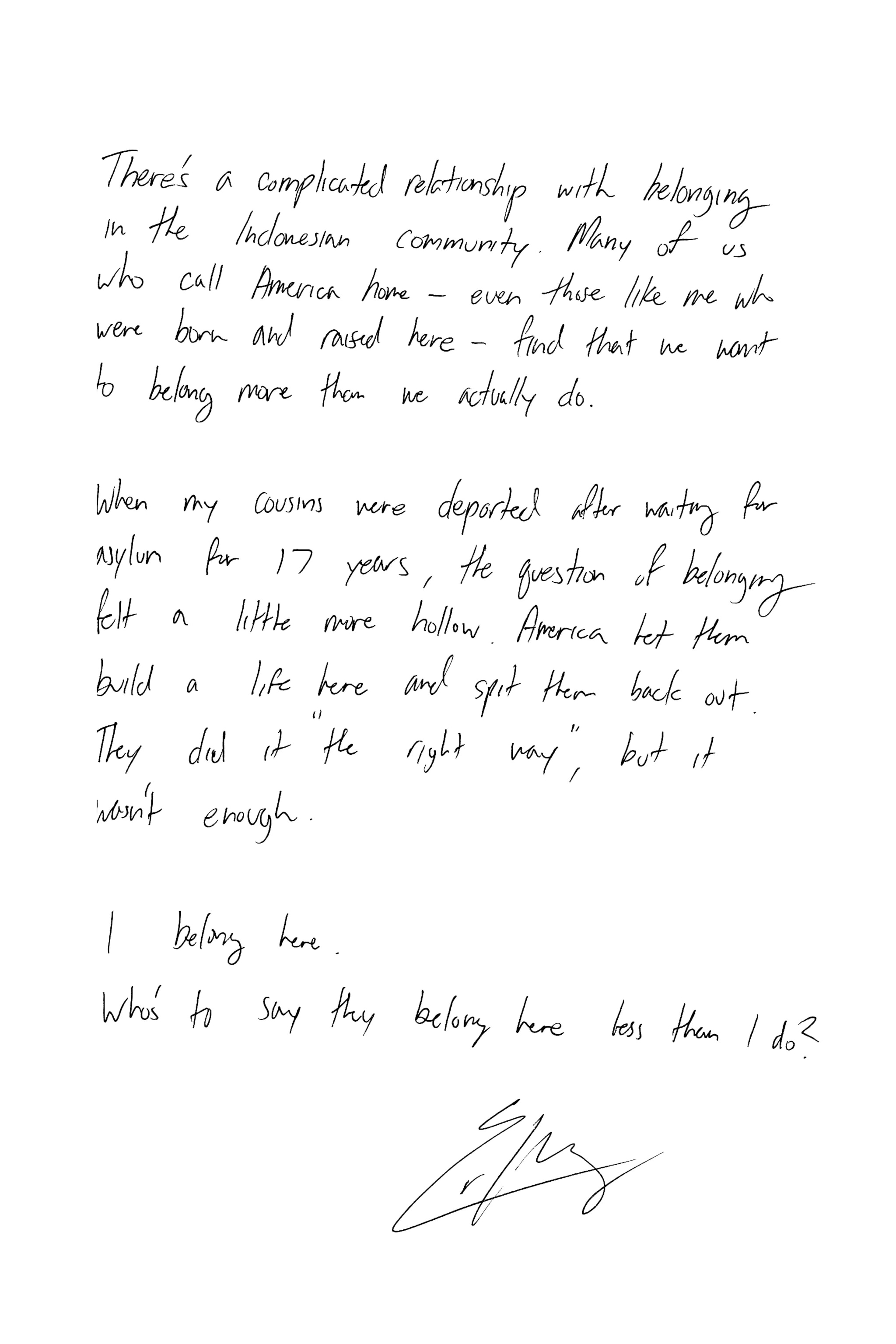 handwritten quote