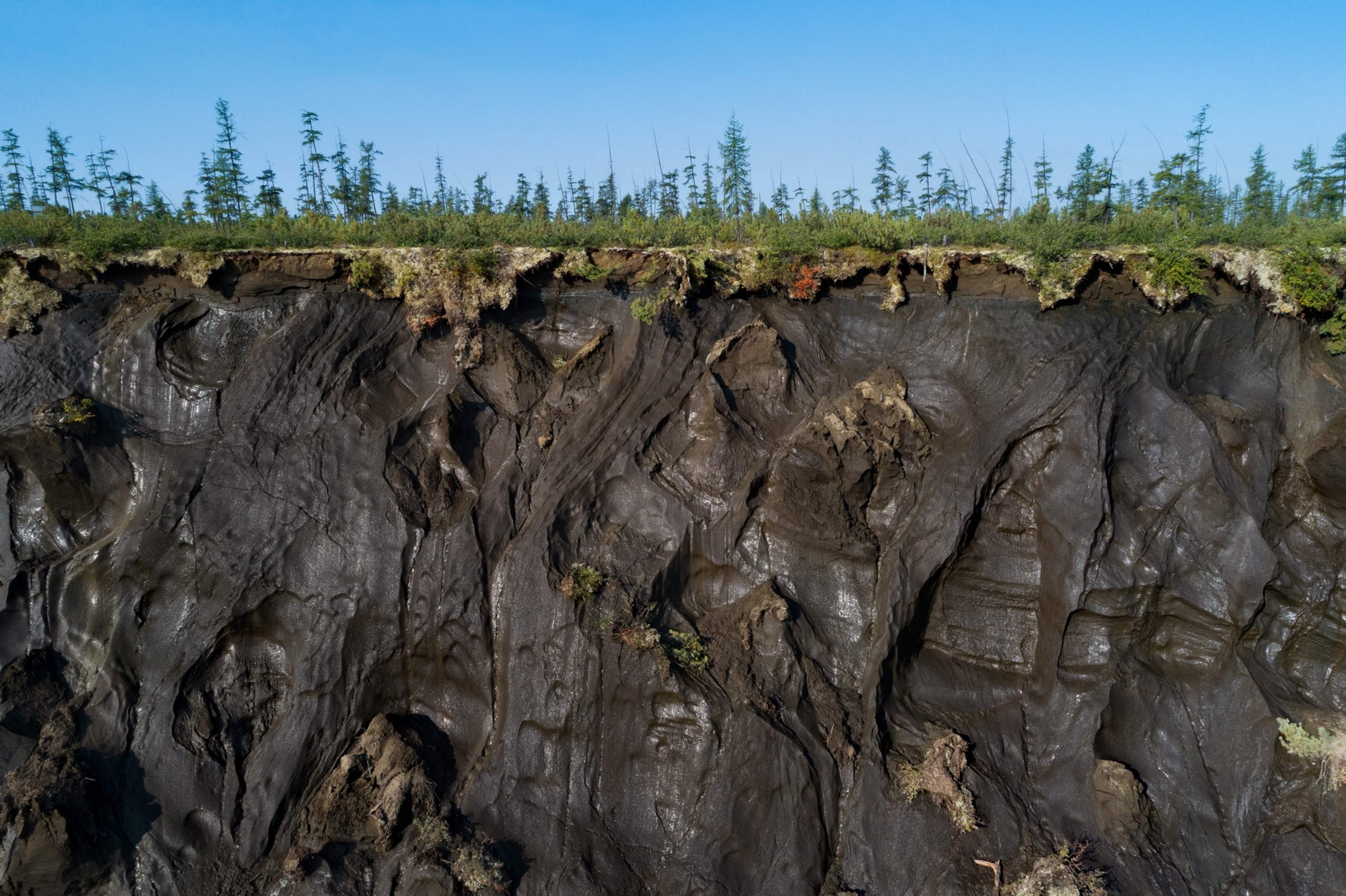 wall of the crater.