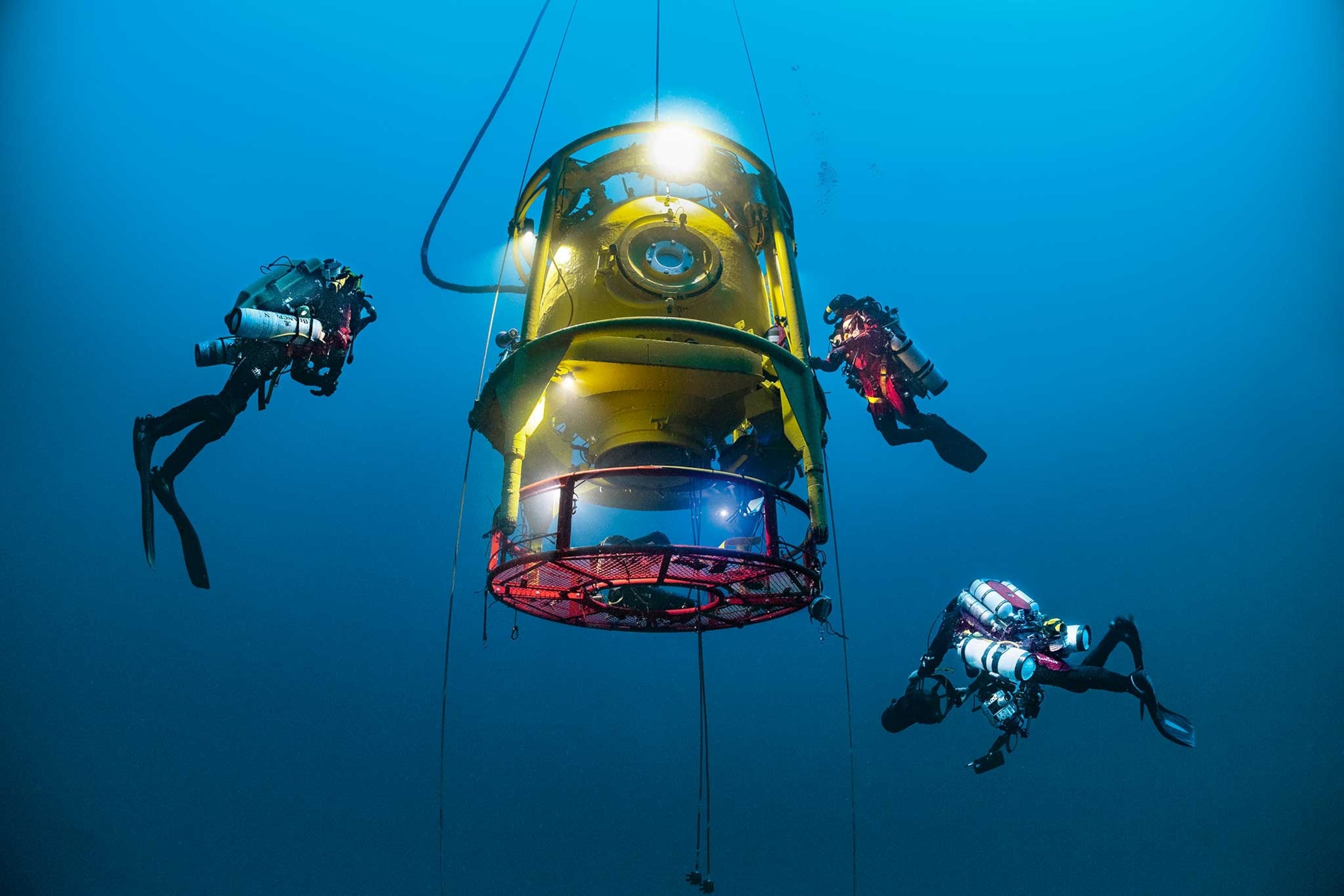 Photo of divers underwater