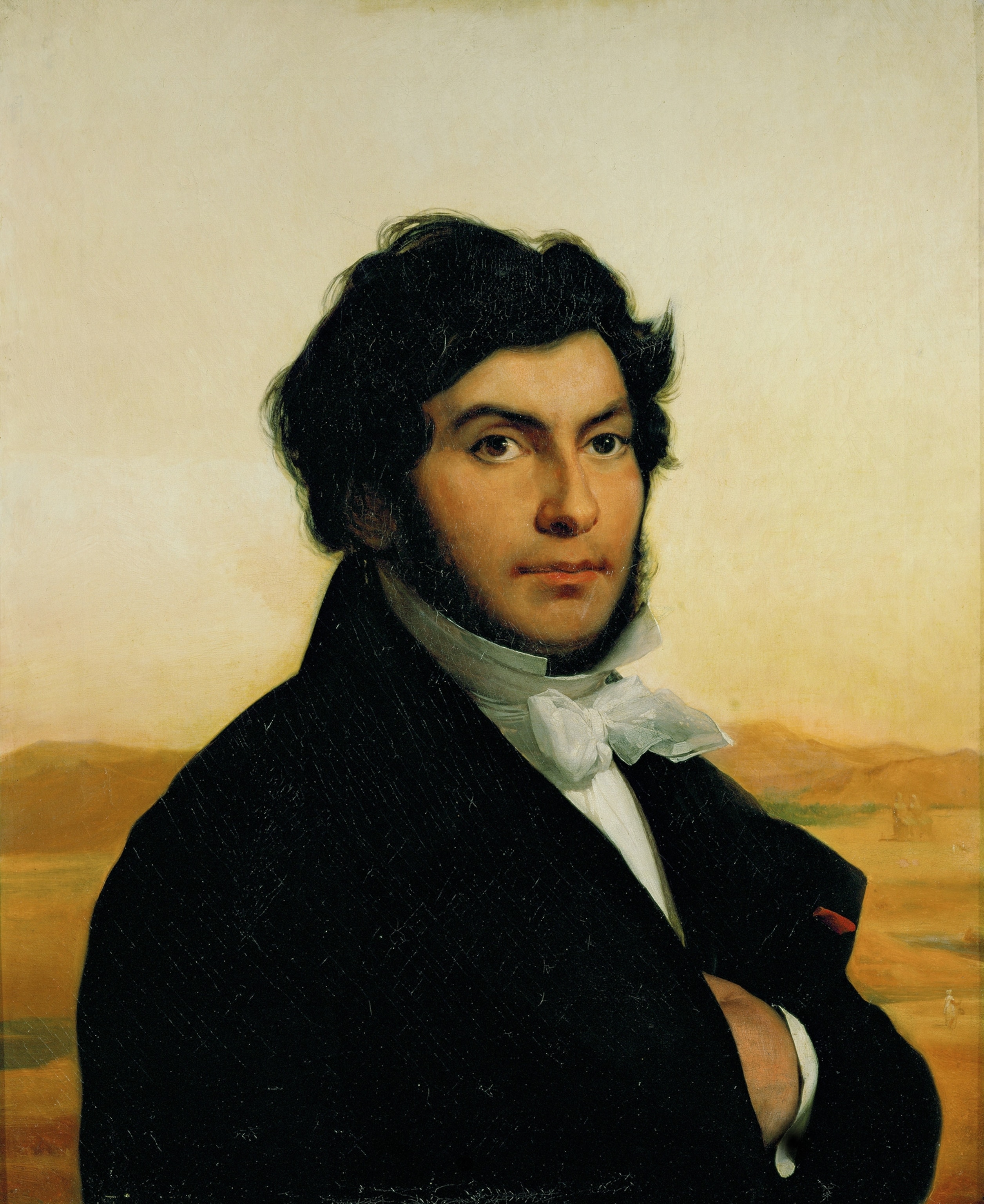 J.-F. Champollion is portrayed in an 1831 painting by Léon Cogniet the year before his death.