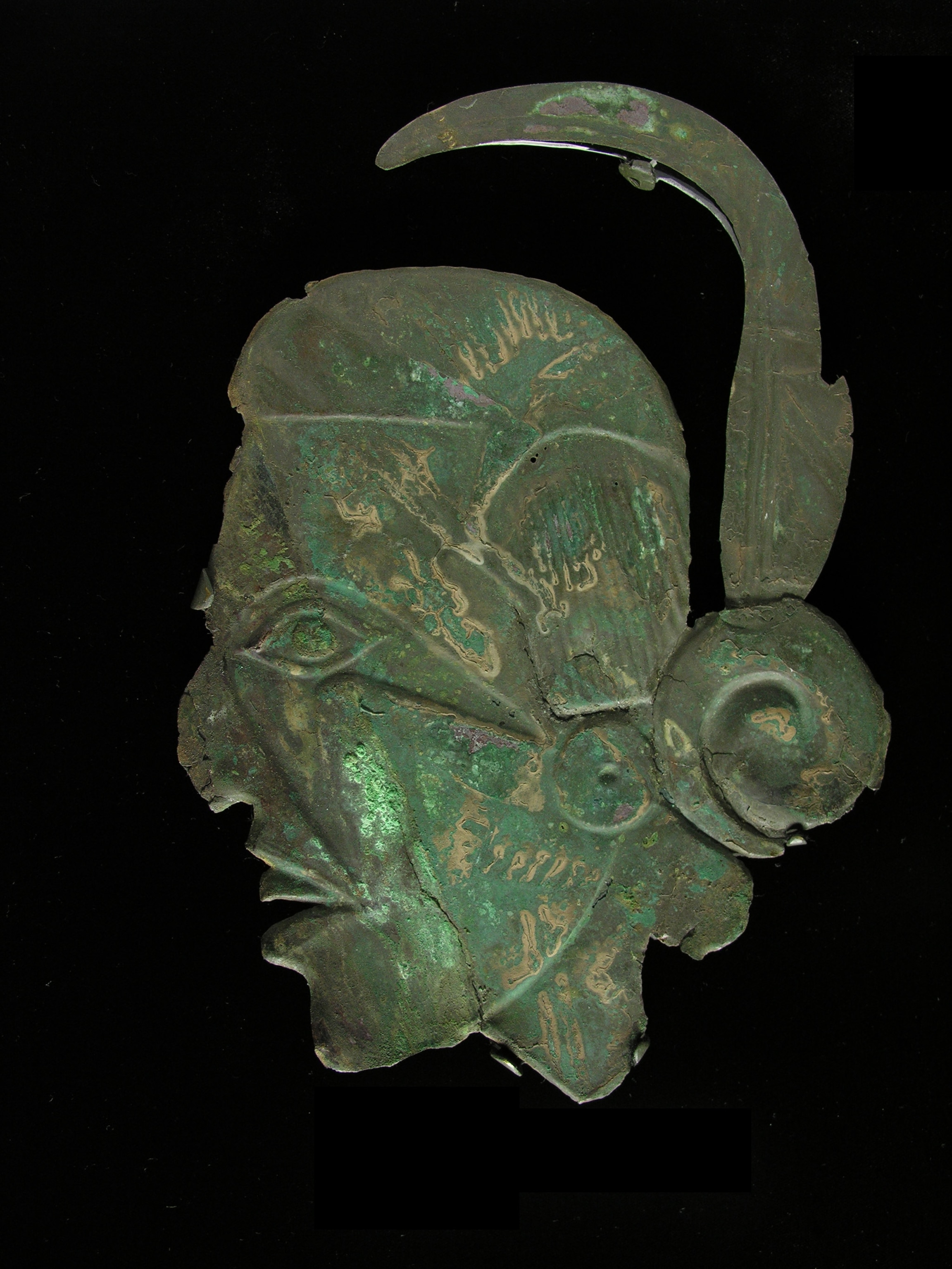 a studio photograph of a face artifact
