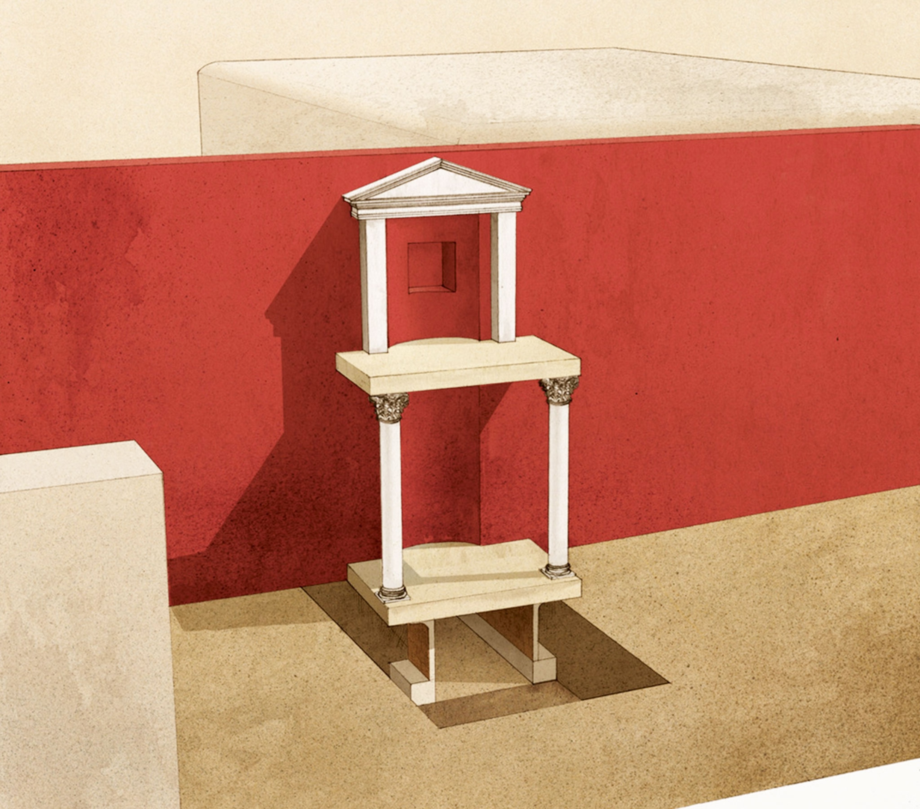 A recreation of the Trophy of Gaius tomb